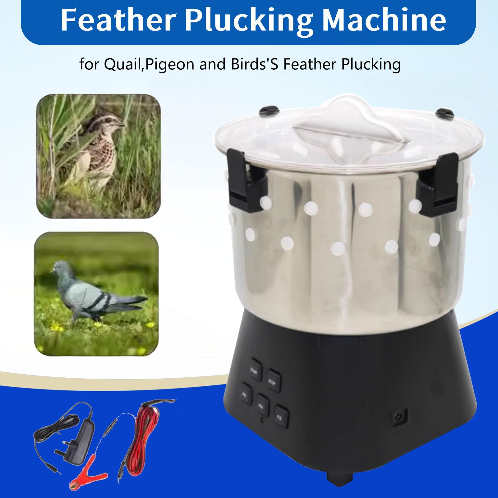 Macchina spiumatrice Automatica per polli, Macchina spiumatrice per polli, epilatore per Uccelli, per pollame, polli, Uccelli, Anatre, quaglie.