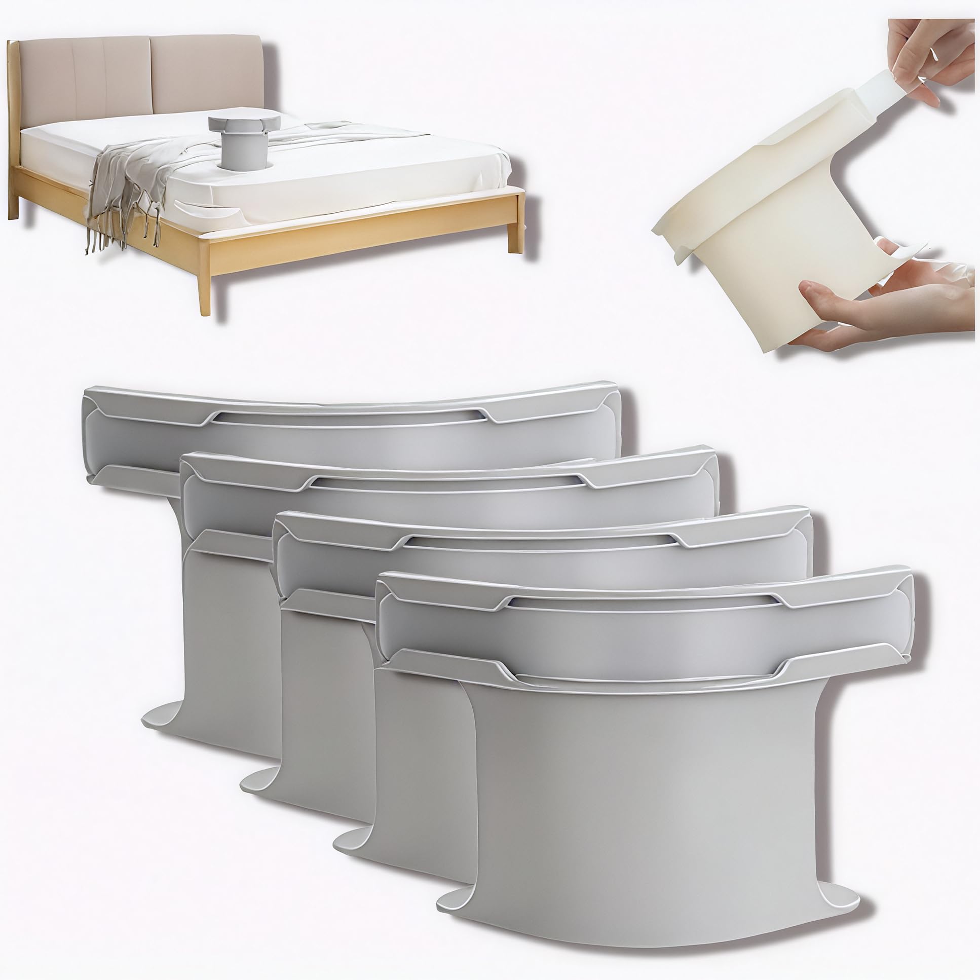 FOTN Bed Sheet Clips: Heavy Duty Sheet Straps to Keep Sheets in Place for All Mattress Sizes, Easy Installation, Set of 4 (White)