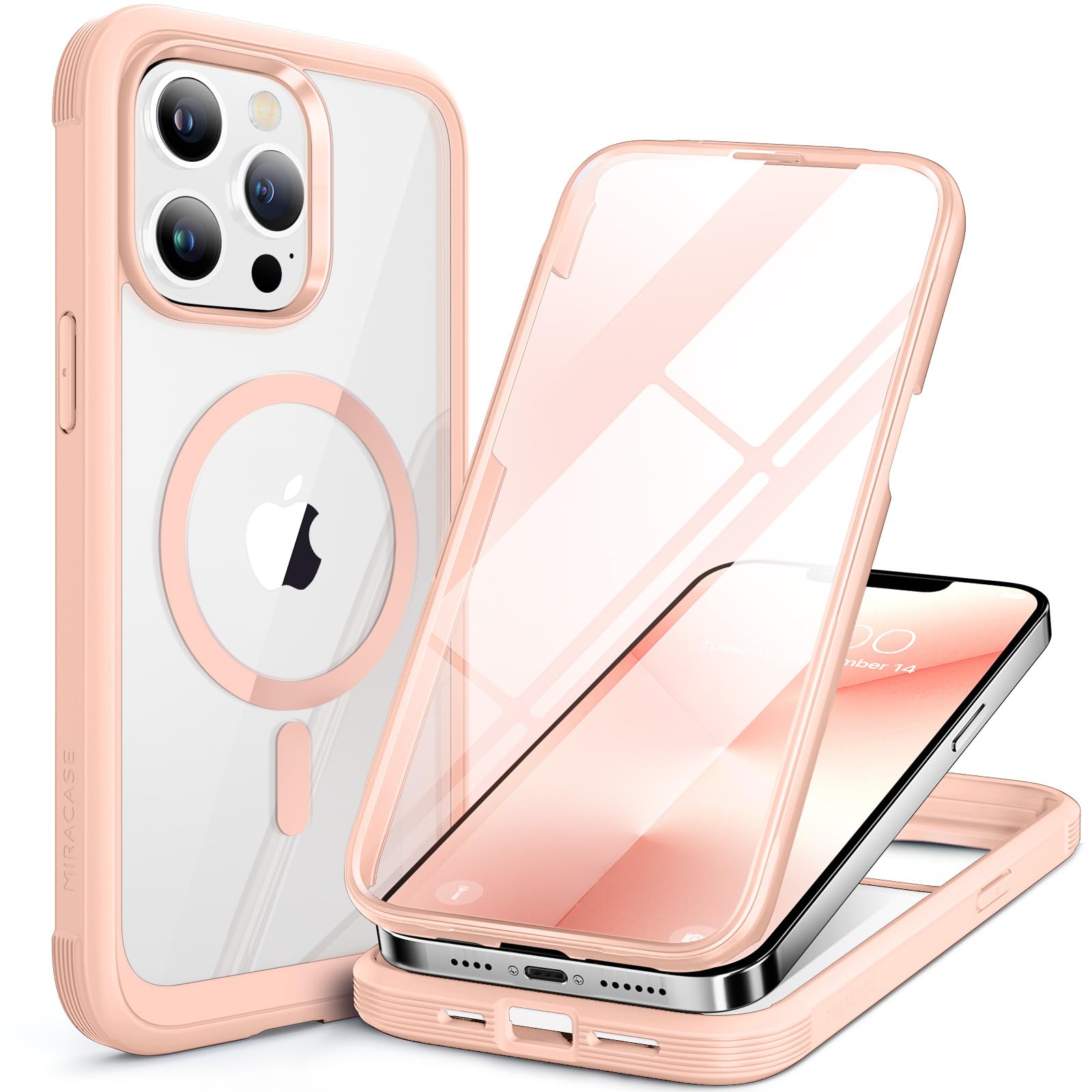 Miracase Magnetic Case for iPhone 17 Case, [Bubble Free] Built-in Glass Screen Protector+ [New Camera Control Button], Full Body Bumper Compatible with MagSafe, Drop Proof 17 Cover,6.3-inch (Black) — view 173