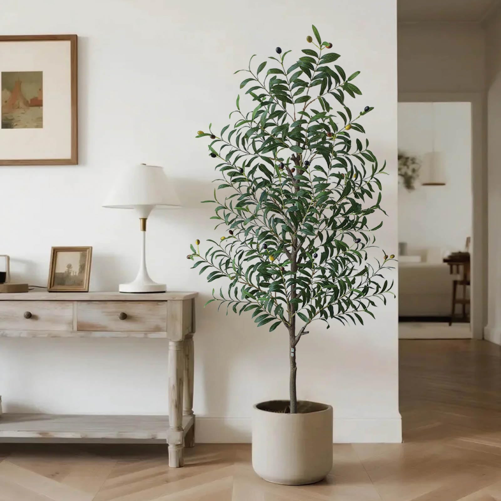 Olivier artificiel - 180 cm - Plantes artificielles - Grand olivier artificiel pour salon, bureau, balcon