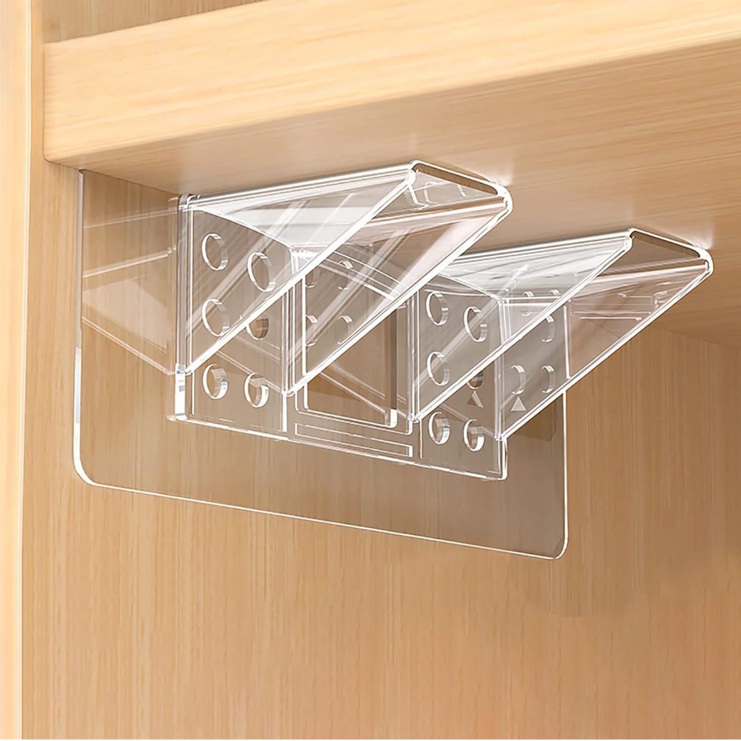 Fixation etagere invisible pour meubles et armoires : crochets transparents etagere sans percer