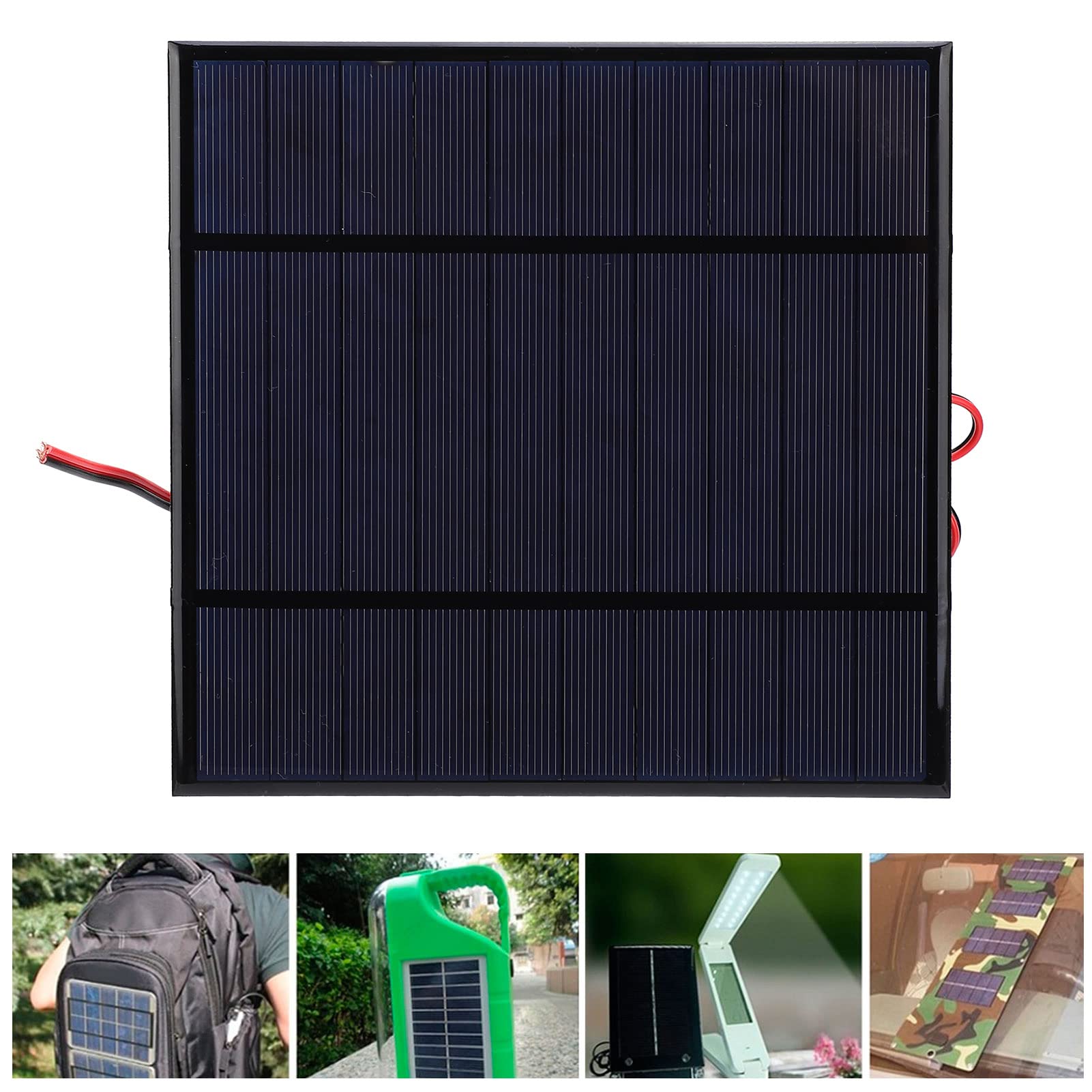 Mini-Solarpanel 5 V 4,5 W, Solarzellen-Polysilizium-Solarstromplatine mit 78,7-Zoll-Kabel für den Außenbereich, 165 X 165 Mm/6,45 X 6,45 Zoll