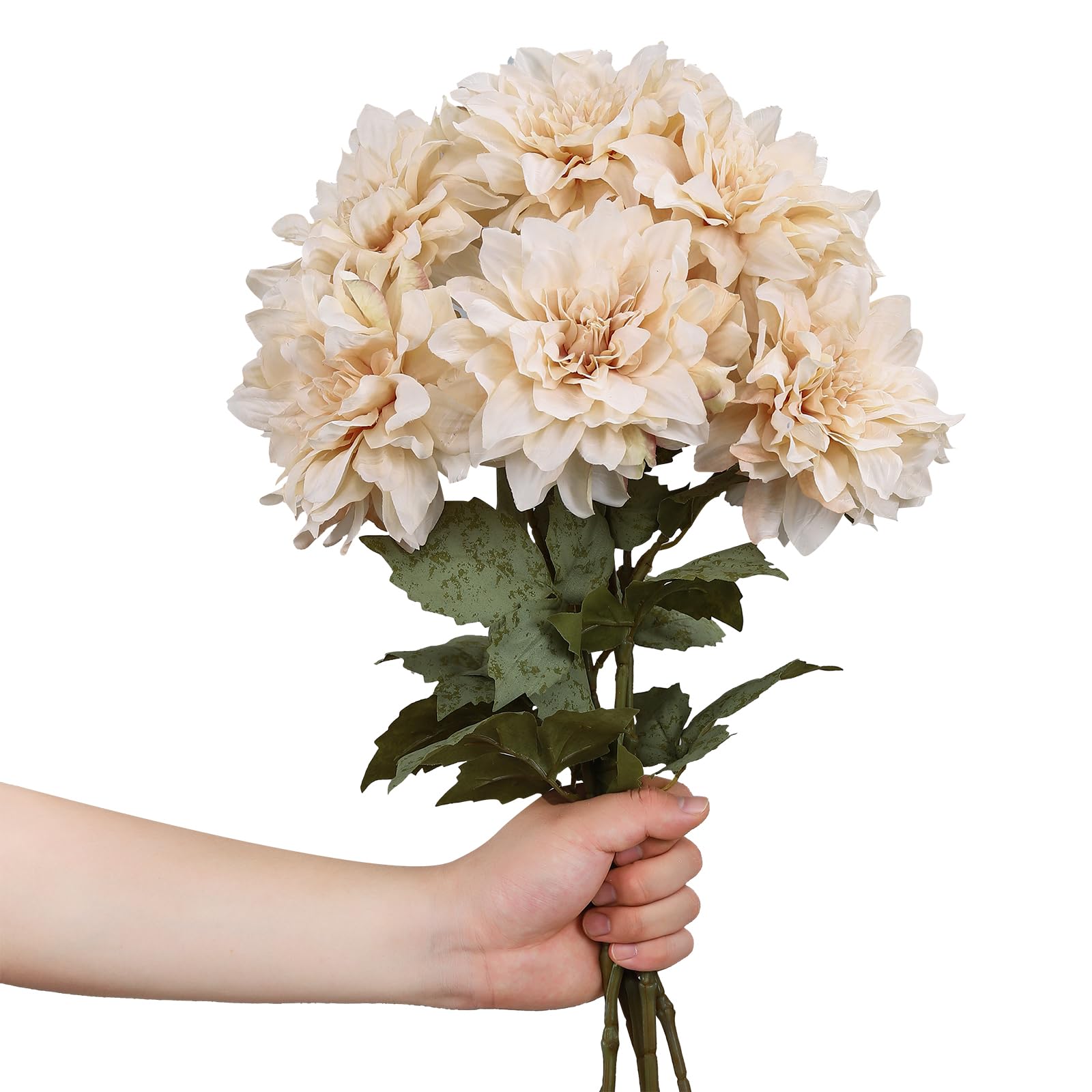 Fleurs de dahlia artificielles avec tige longue 60 cm pour bouquet et decoration maison