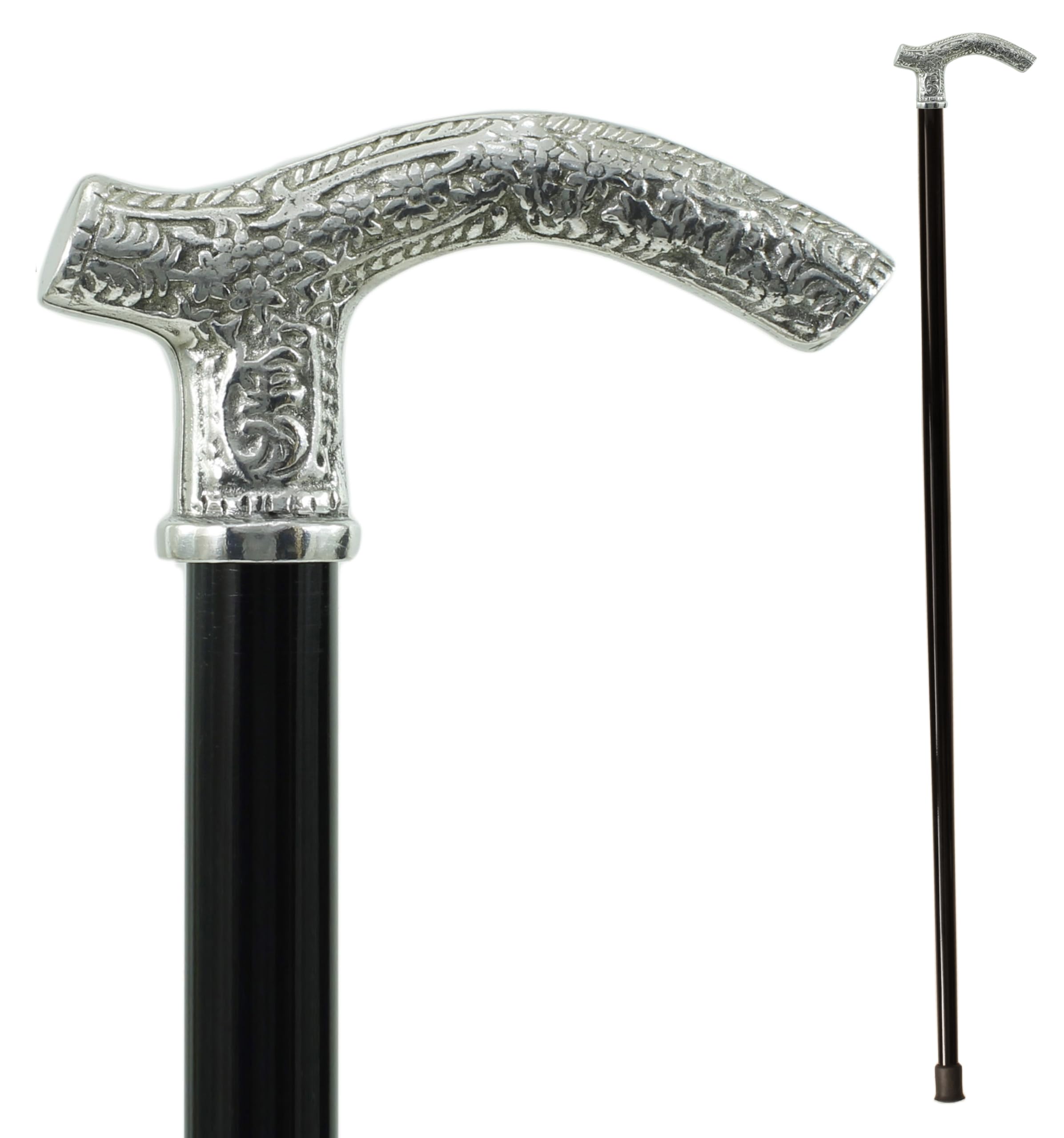 Bastón de Paseo de Madera para Ancianos Hombre y Mujer, Elegante y Robusto único Hecho a Mano en la Barriga CAVAGNINI Italia (Tondo Alto)