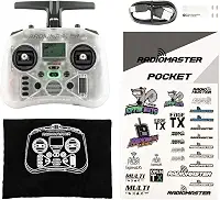 RadioMaster Transmissor RC para drone FPV – (M2) com gimbals Hall, EdgeTX, ELRS de 2,4 GHz, compartimento de módulo nano, carregamento USB-C, antena dobrável, design leve (transparente)