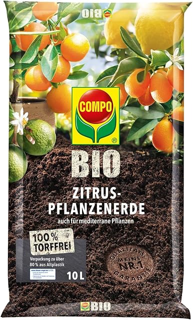 Zitruspflanzenerde Zitruspflanzenerde mediterrane Pflanzen geeignet Torffrei — Erden