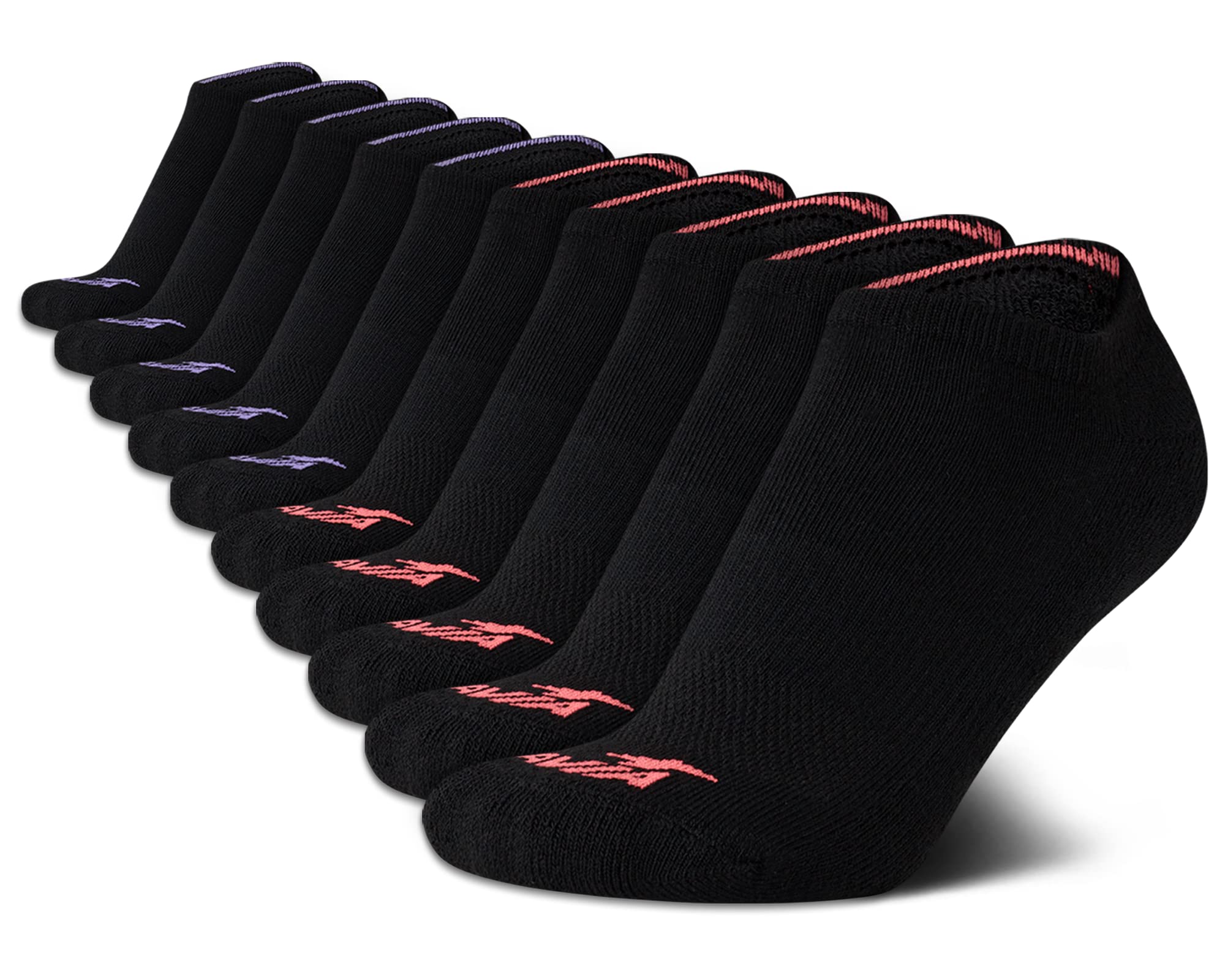 Avia Womens Low Cut Socks - 6/10 Pack Performance Stretch Cushioned Moisture Wicking Athletic No Show Socks for Women (4-12)