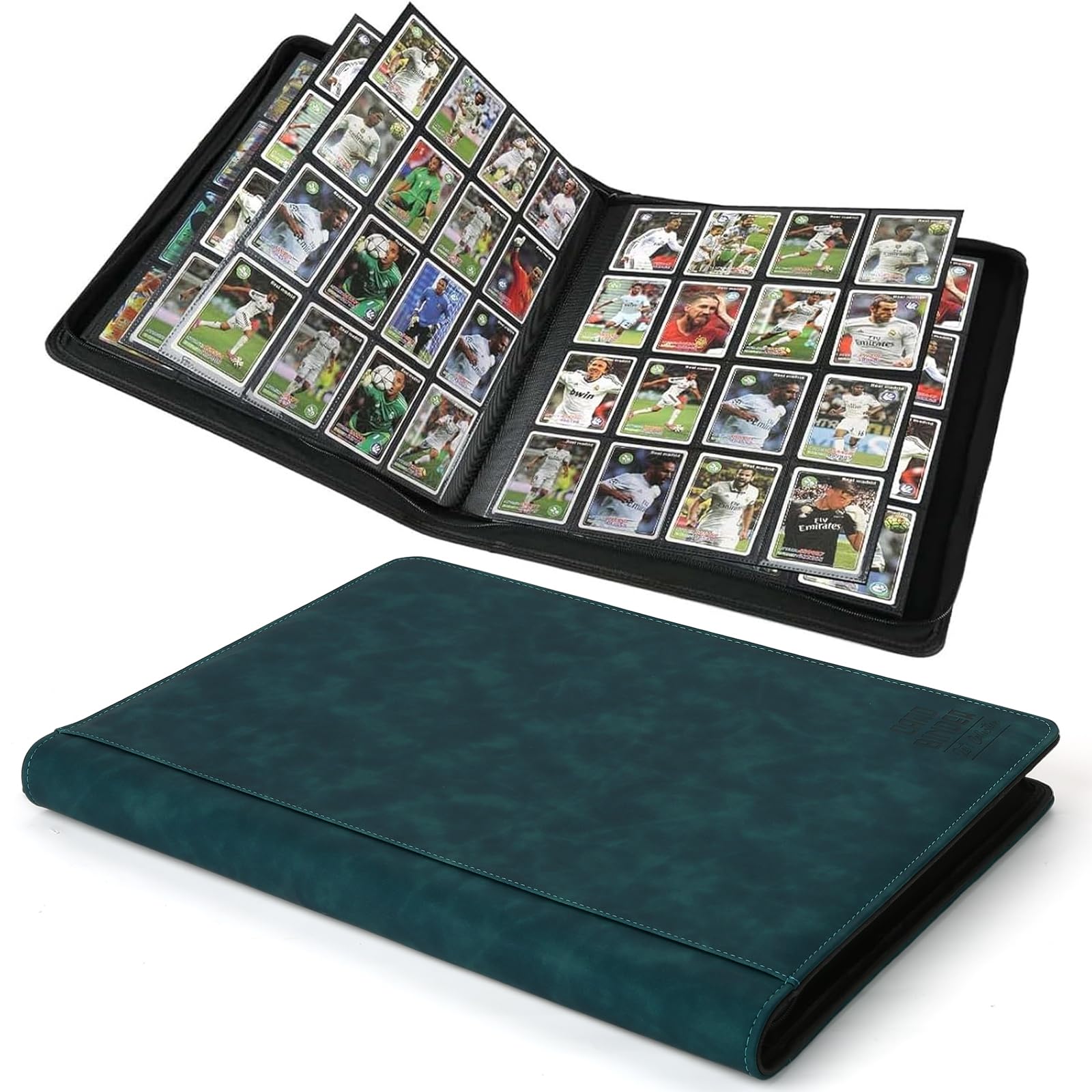 Arkeiliy Premium Ringless Trading Card Binder - 1024 Capacity, 16 Side-Loading Pockets per Page, Archival Quality Protection & Anti-Slip Spine for TCG, MTG, Sports Cards (Viridian) — image 1