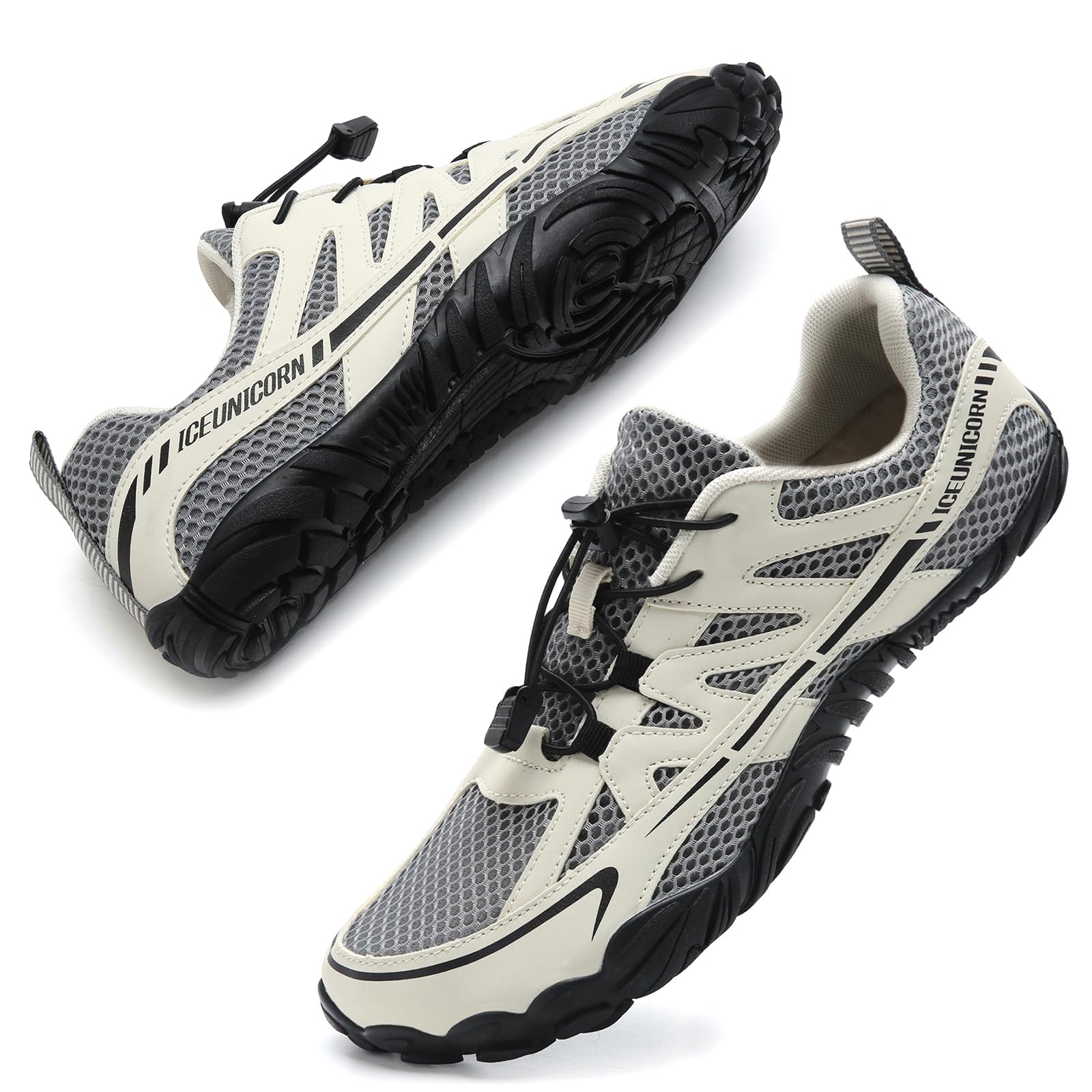 IceUnicorn Herren Damen Barfußschuhe Traillaufschuhe Fitnessschuhe Knit Minimalistische Breiter Zehenbox