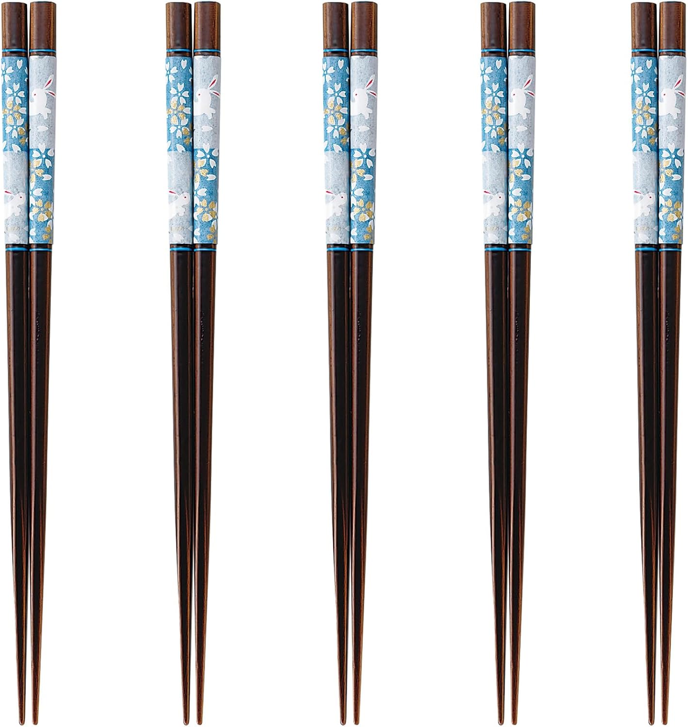 J-kitchens PID594348 Japanese Chopsticks, Set of 5 Pairs, Material: Wood, Chopsticks, Made in Japan