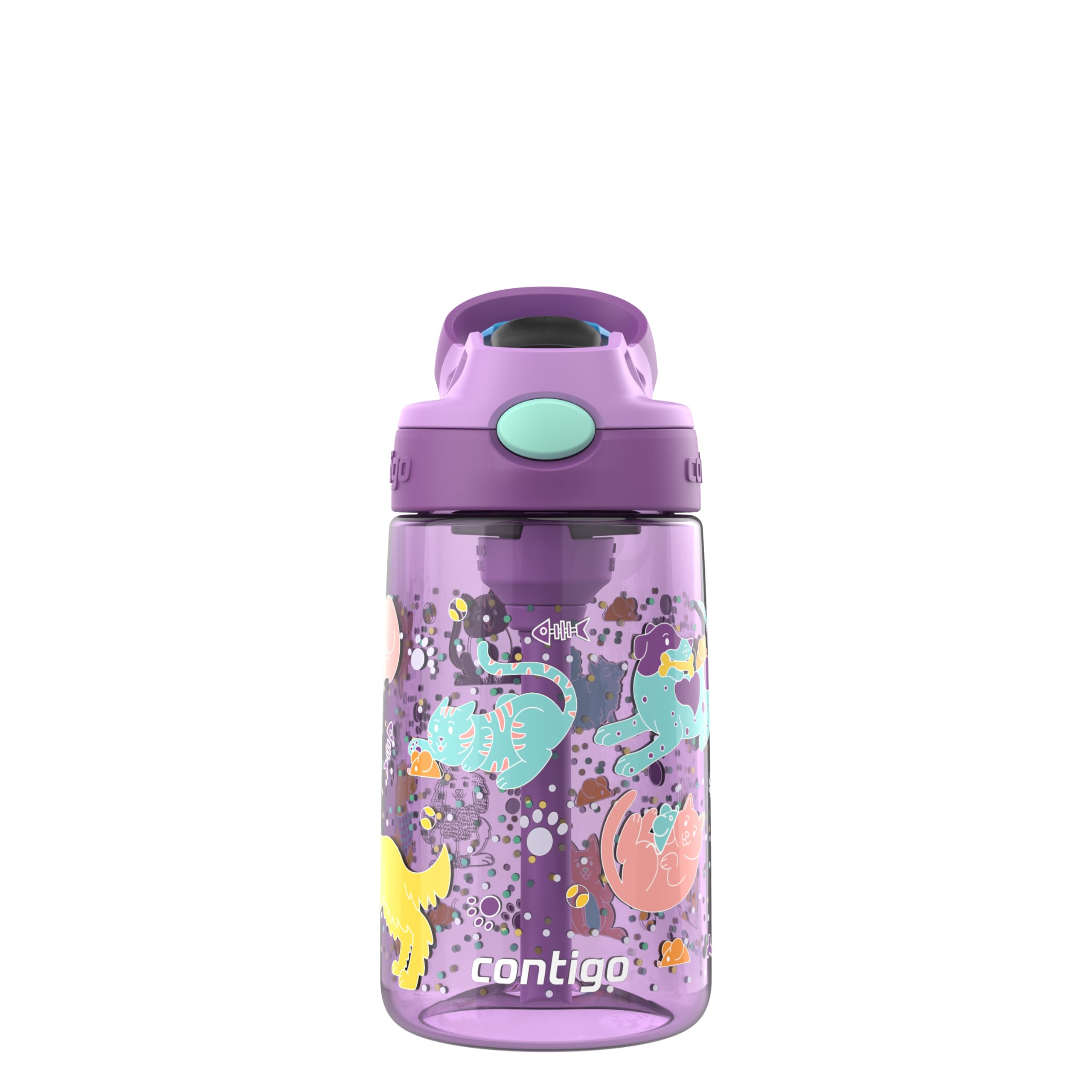 ContigoKids Water Bottle with Redesigned AUTOSPOUT Straw, 14 oz