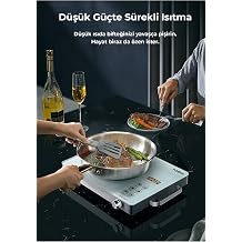 ROBO 2200W Dijital Dokunmatik Tekli Elektrikli Ocak   T m Tencere Tiplerine Uyumlu Beyaz Kristal Cam