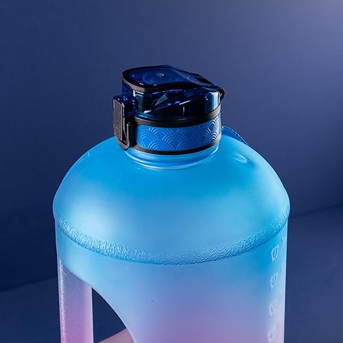Miniatura 6 de Nutri Fit Plus - Galón de agua motivacional de 128 onzas para una hidratación definitiva con tapa a prueba de fugas y asa fácil de transportar sin