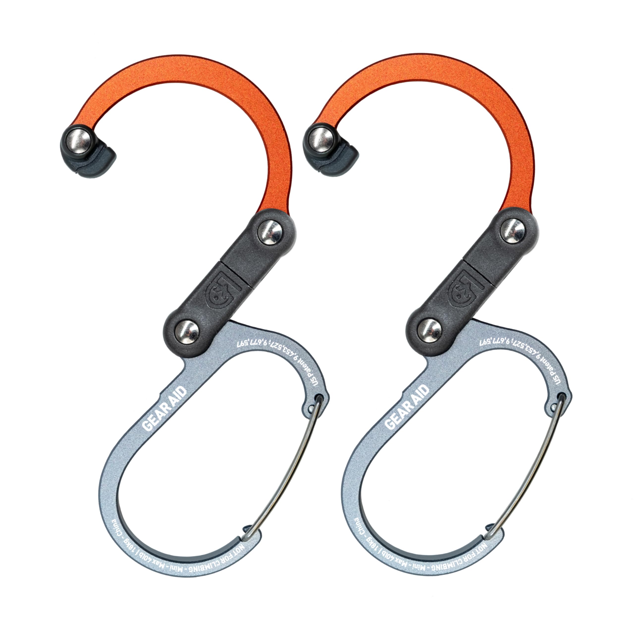 GEAR AID HEROCLIP (Mini) Carabiner Gear Clip and Hook, for Hanging Bags, Purses, Lanterns, Strollers, Tools, Helmets, Water Bottles, and More