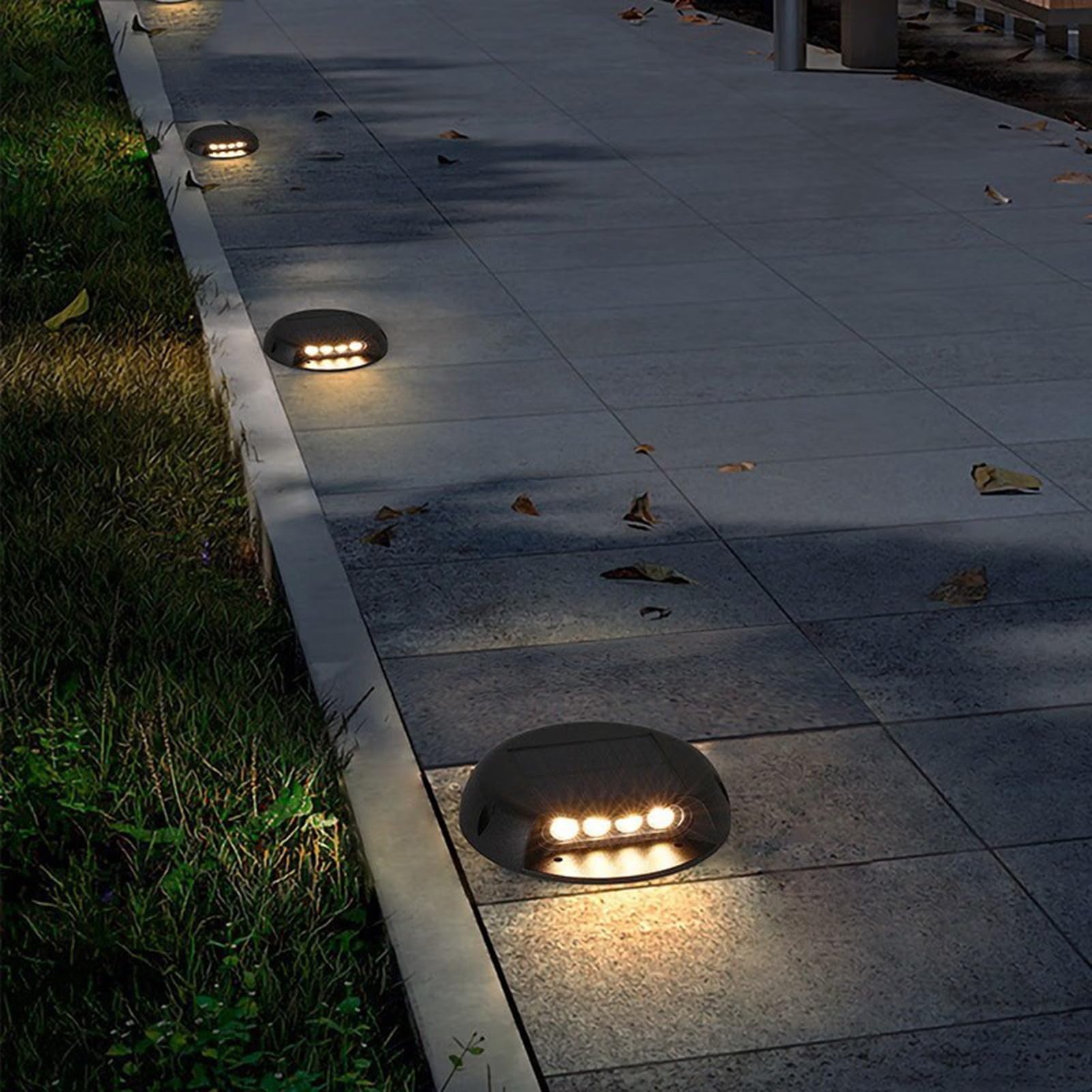 Luci A LED A Bassa Tensione per Esterni, Luci da Terra Ip66 Impermeabili, Illuminazione Unilaterale per Vialetti, Terrazze, Gradini, Sentieri, Giardini, Luci Interra,Red-4W-AC24V