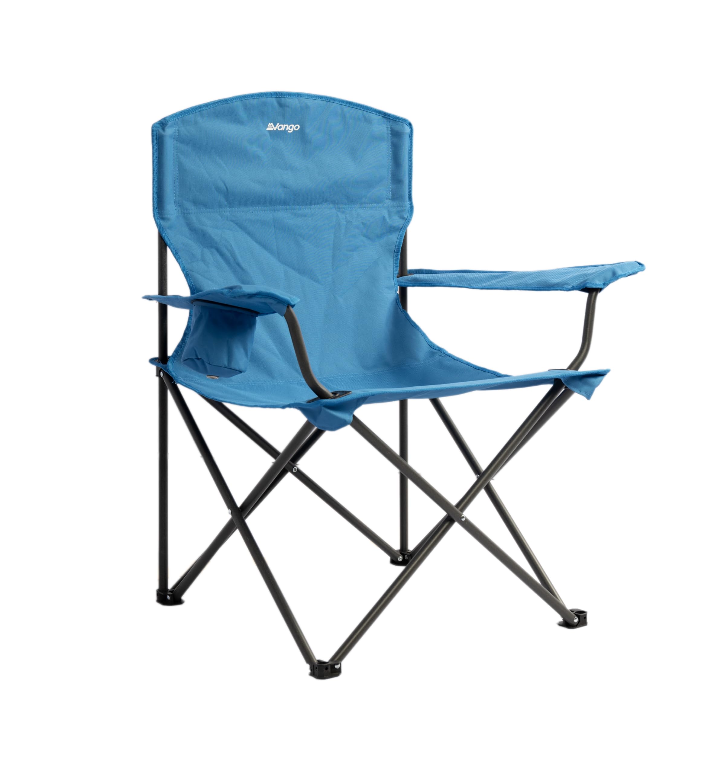Vango Fiesta Outdoor Camping Folding Chair with Drink Holder, Armrest, Perfect for Camping, Fishing, Picnic, Garden with Carry Bag