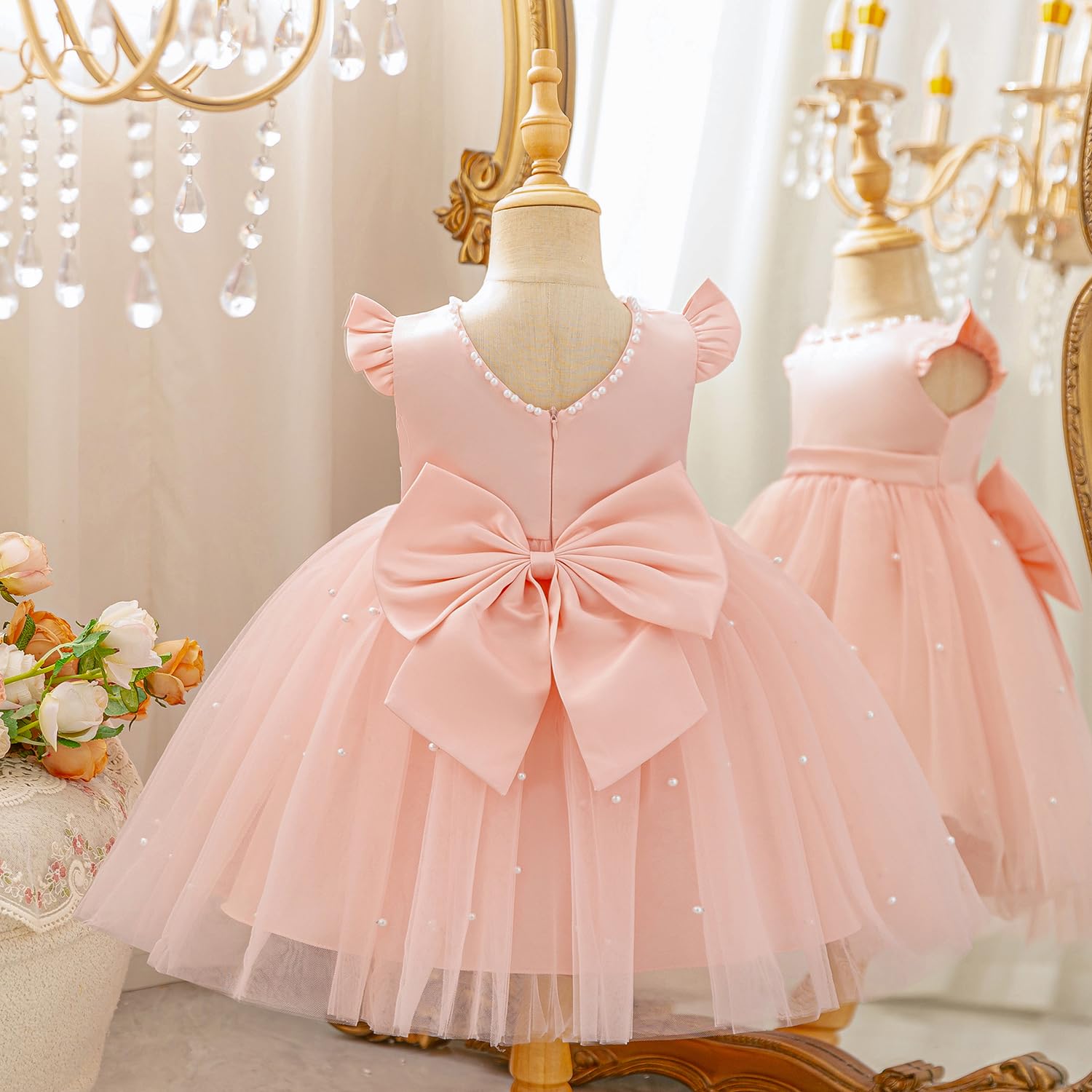 NNJXD Tutu-Kleid für Babys, Mädchen, Geburtstag, Party, Schleife, Kleinkind, Mädchen, Festzug, Prinzessin, Tüll, Hochzeitskleid