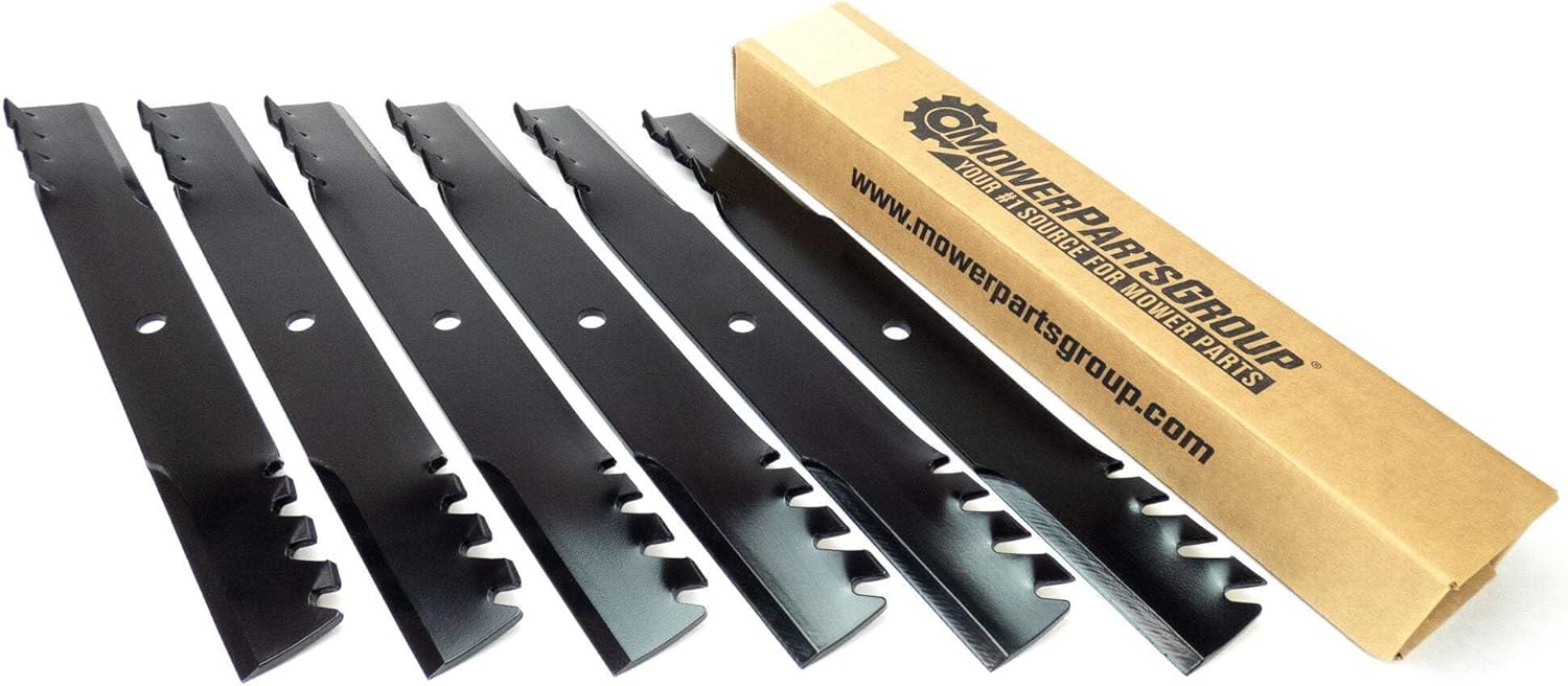 MowerPartsGroup (6) Toothed Mulching Blades Replace Bad Boy 038-6050-00 038-6060-00 60" Deck