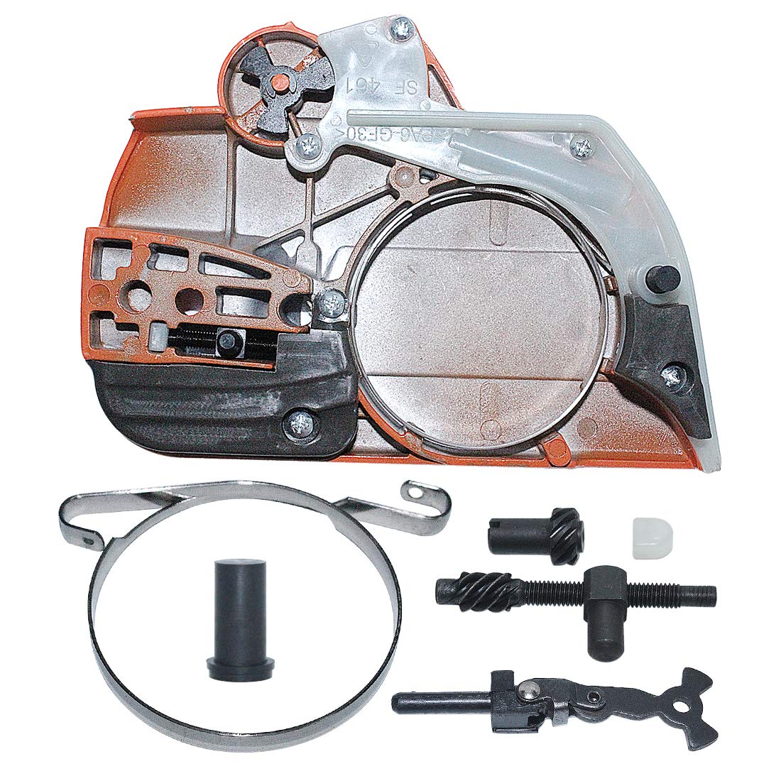 Banda de Cubierta de Embrague de Freno de Cadena Compatible con el Kit de buje guía del Tensor del ajustador de articulación de Rodilla 445, Repuesto de Motosierra