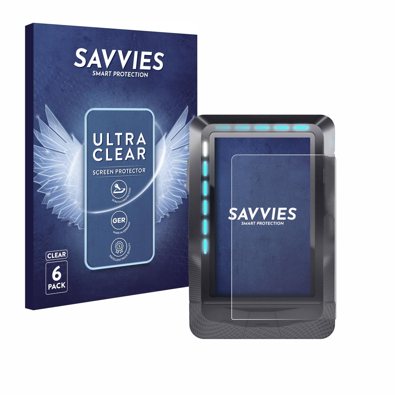 Protection Écran Savvies Pour Montre Wahoo Elemnt Rival - Pack De 6 Films Ultra Clairs, Antitraces - Application Facile