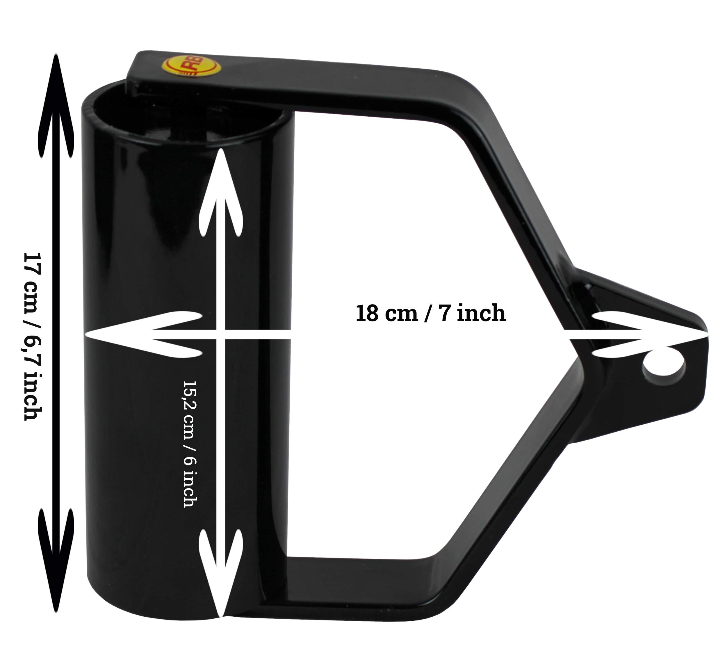 Rolling Handle, 60 mm DM, 100% Stahl, Schwarz lackiert, der Powertrainer