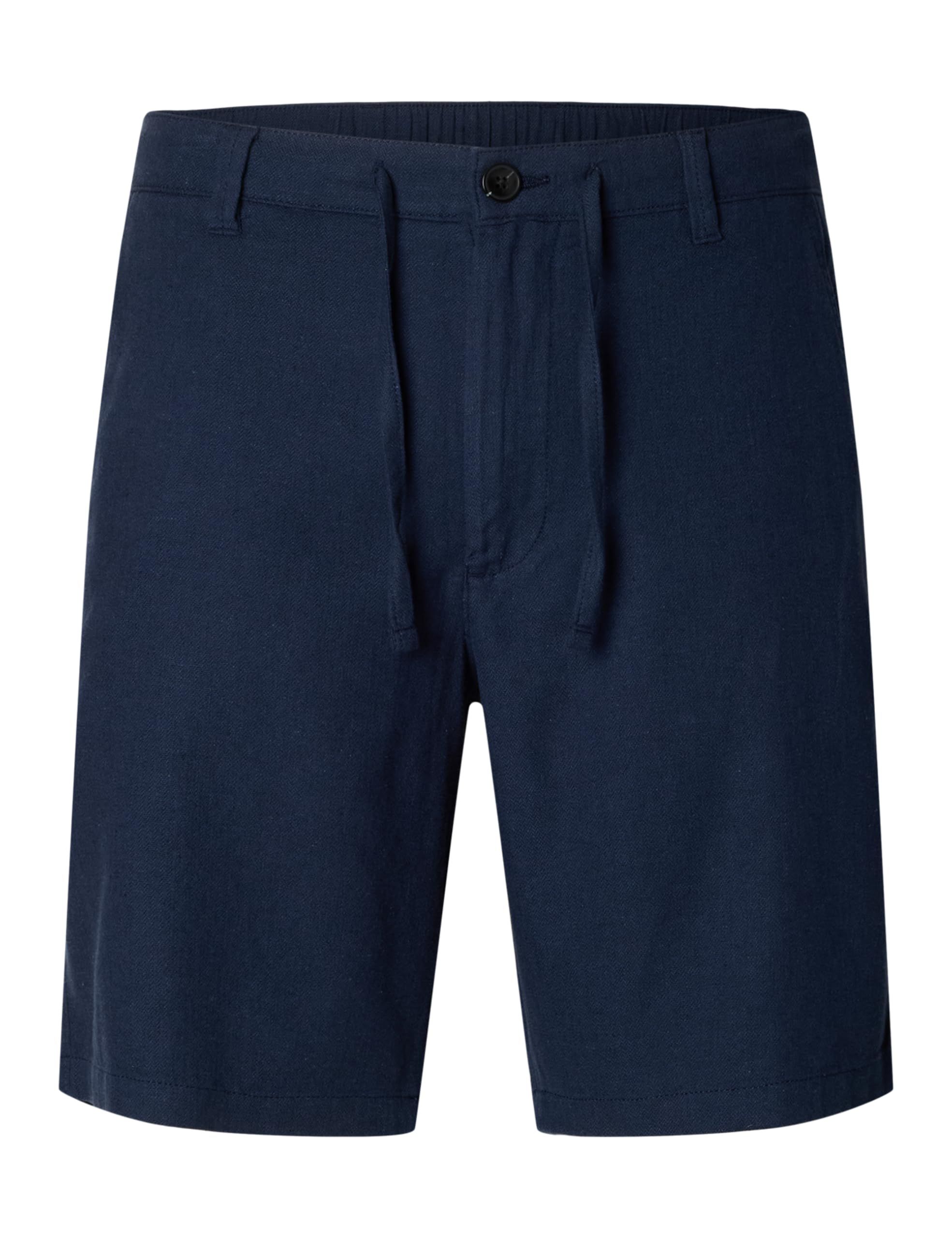 Selected Homme Men's Slhregular-Brody Linen Shorts Noos Linen Trousers, Dark Sapphire, S