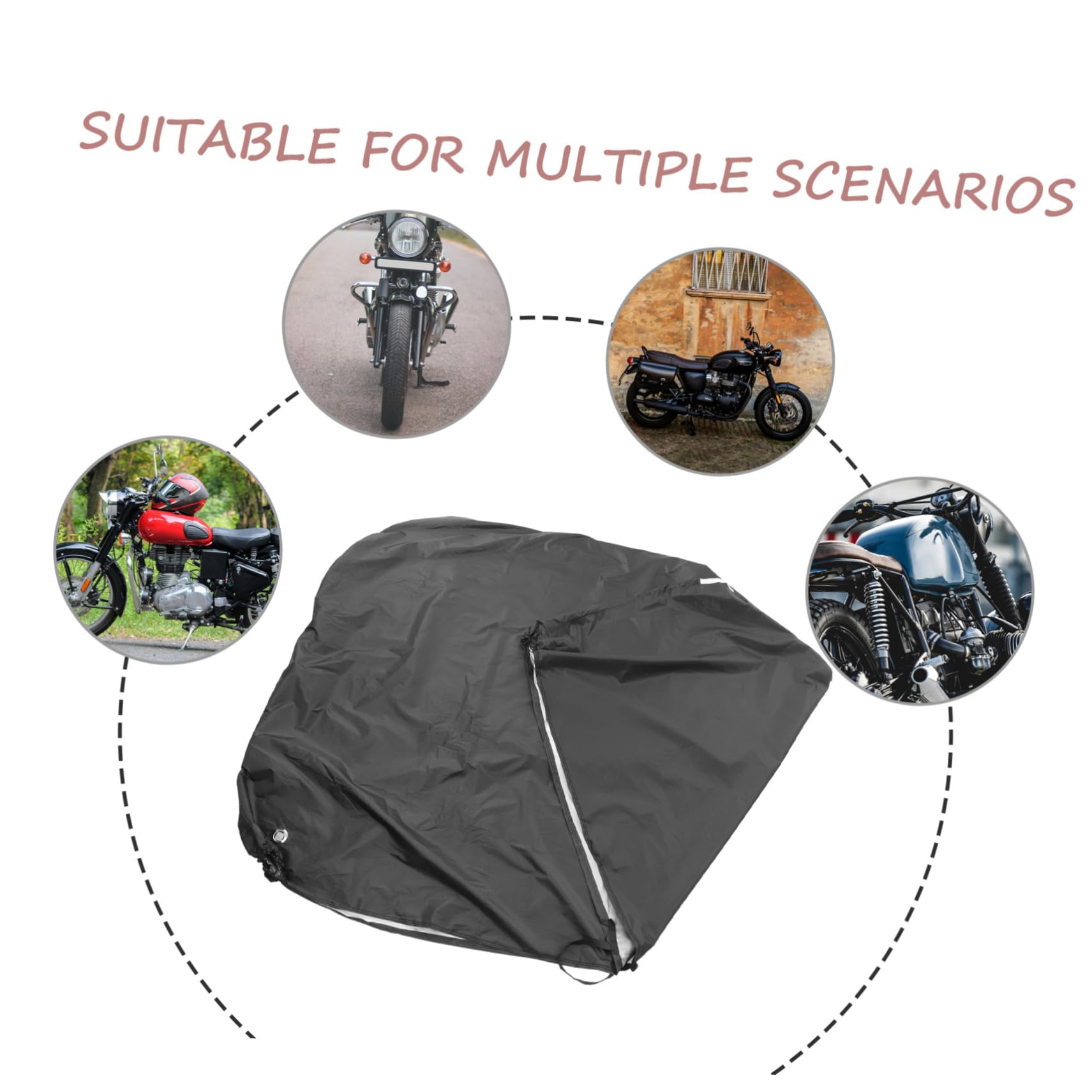 Housse de Pluie pour Scooter, Protection Intégrale Extérieure en Polyester | Couverture Anti-intempéries, Coupe-vent et Étanche, pour Vélo de Route et Trottinette Électrique