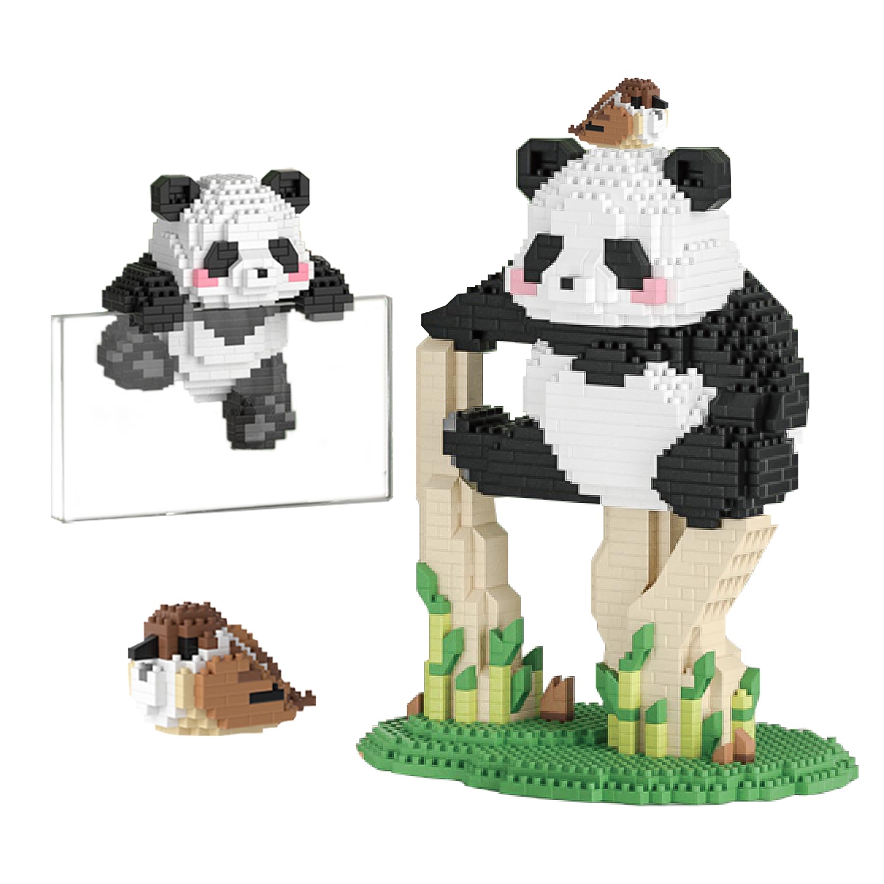 Panda Building Blocks Set, Panda Cute Animals Building Sets, Gift for Adults and Children, Panda Micro Building Blocks Suit for Children 9+ Years Old