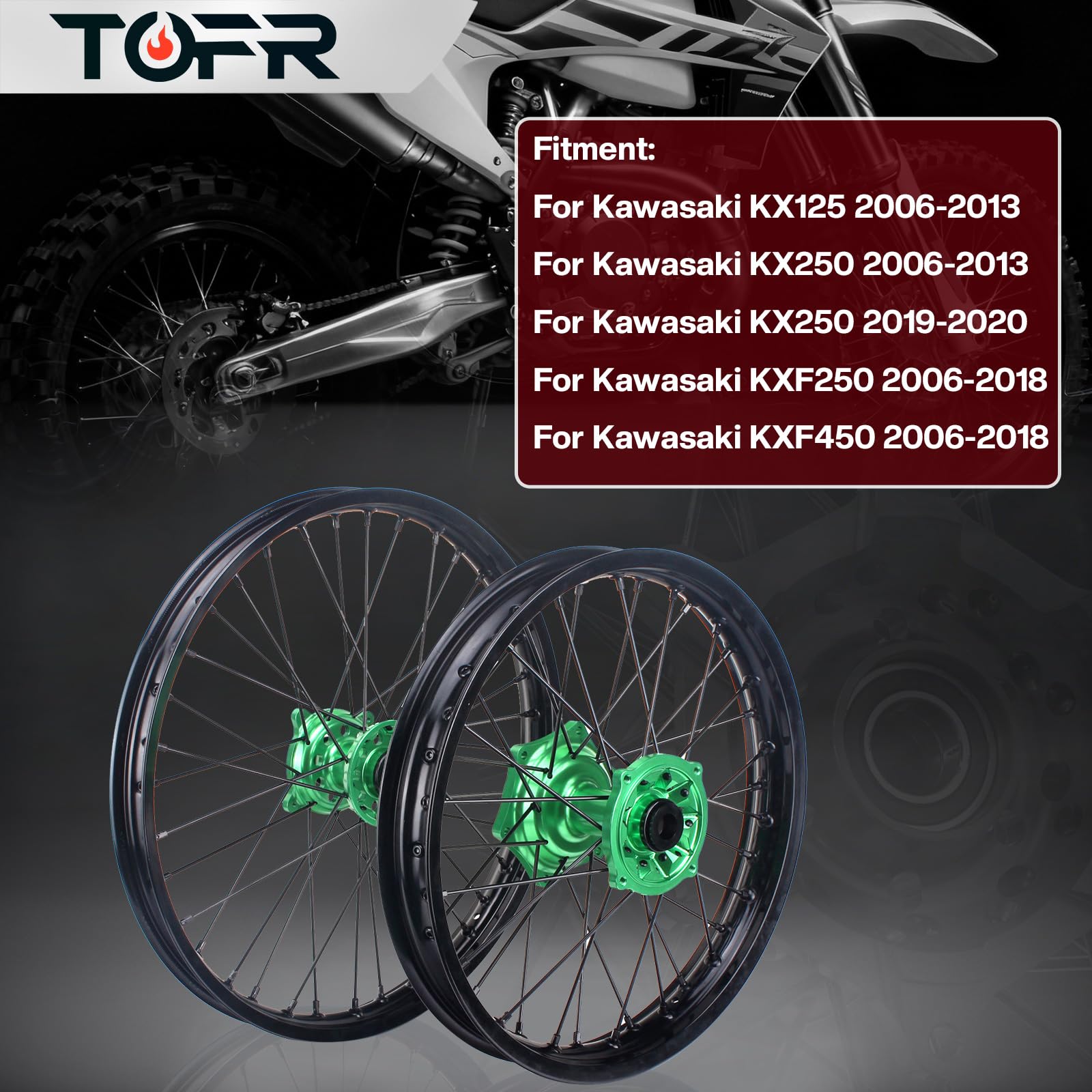 KX250Fアルミホイール Amazon.com: TOFR 21