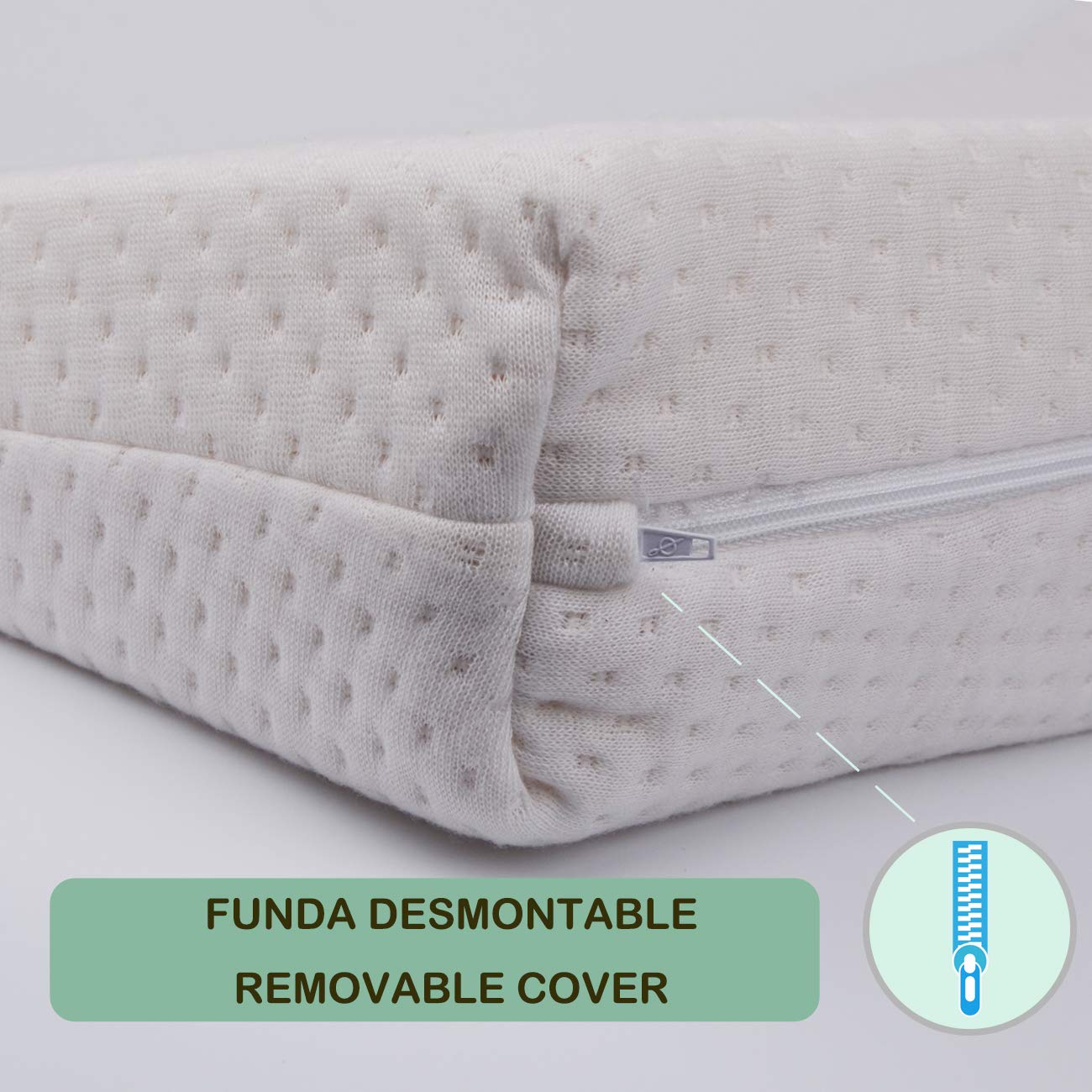 Coussin Anti-reflux Pour Bébé Extra Large - Inclinaison 15° - 65x40x30 Cm - Soutien Allaitement Et Sommeil - Housse En Modal Lavable
