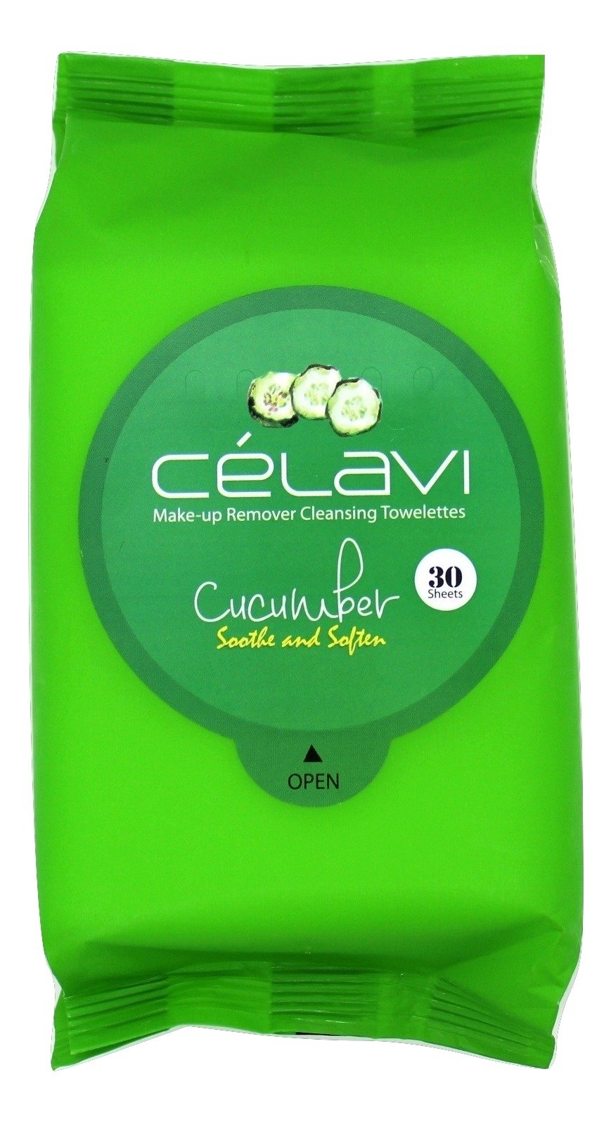 Celavi CosmeticsMakeup Remover Cleansing Wipes Removing Towelettes 2 Packs - 60 Sheets (Cucumber)