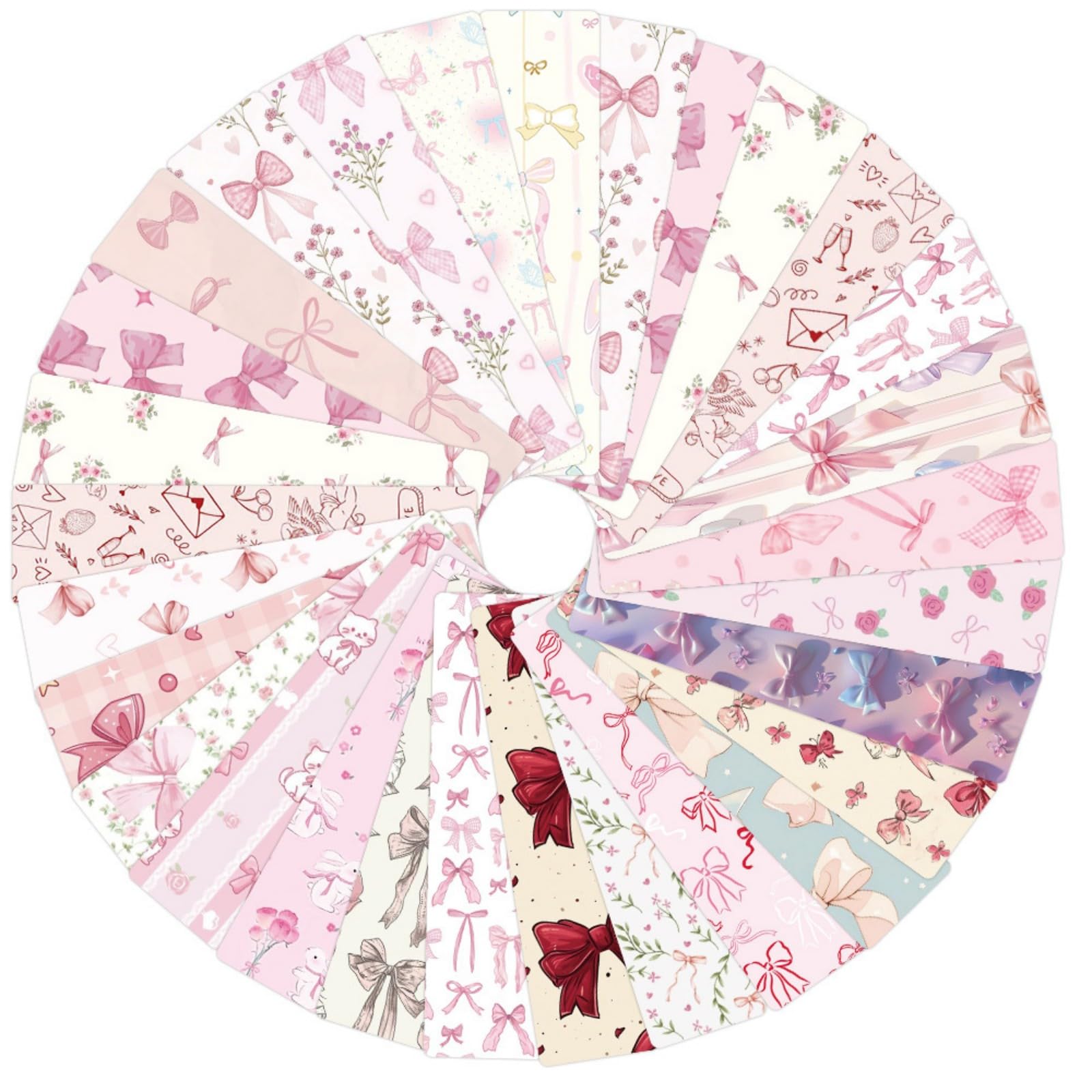 24Pcs Coquette Cardboard Bookmarks, Premium Thickened Paper with Pink Bow Floral Prints, Aesthetic Book Marks for Women, Book Mark Pack for Book Lovers, Students & Reading Gifts — image 1