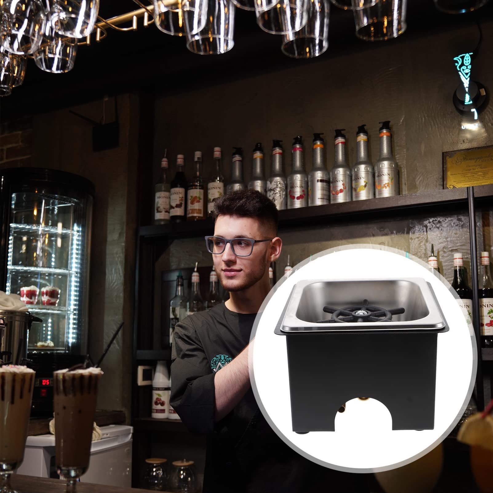 Lavabicchieri da Lavandino in Acciaio Inox Risciacquo Automatico