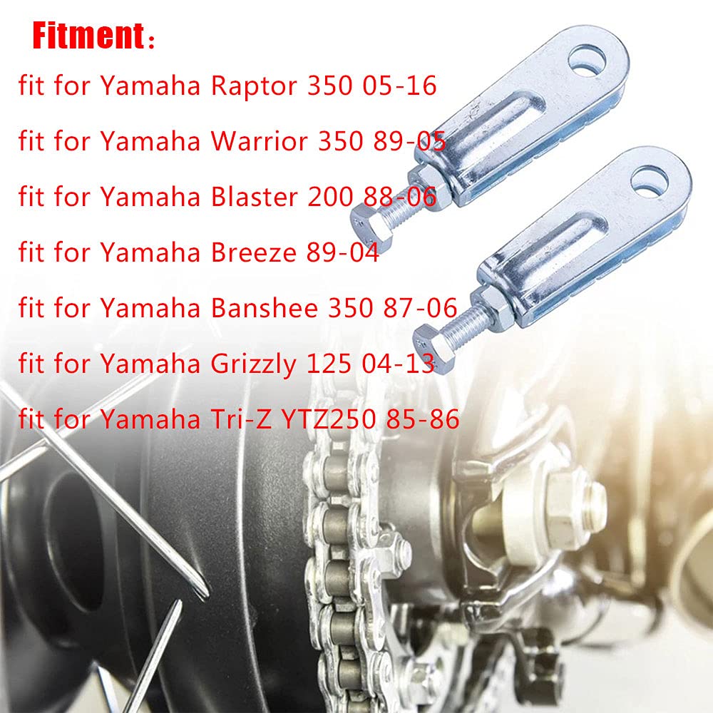 Baceyong Tendeur de tendeur de chaîne, compatible avec Yamaha Raptor 350 Warrior 350 Blaster 200 Breeze Banshee 350 Grizzly 125 Tri-Z YTZ 250