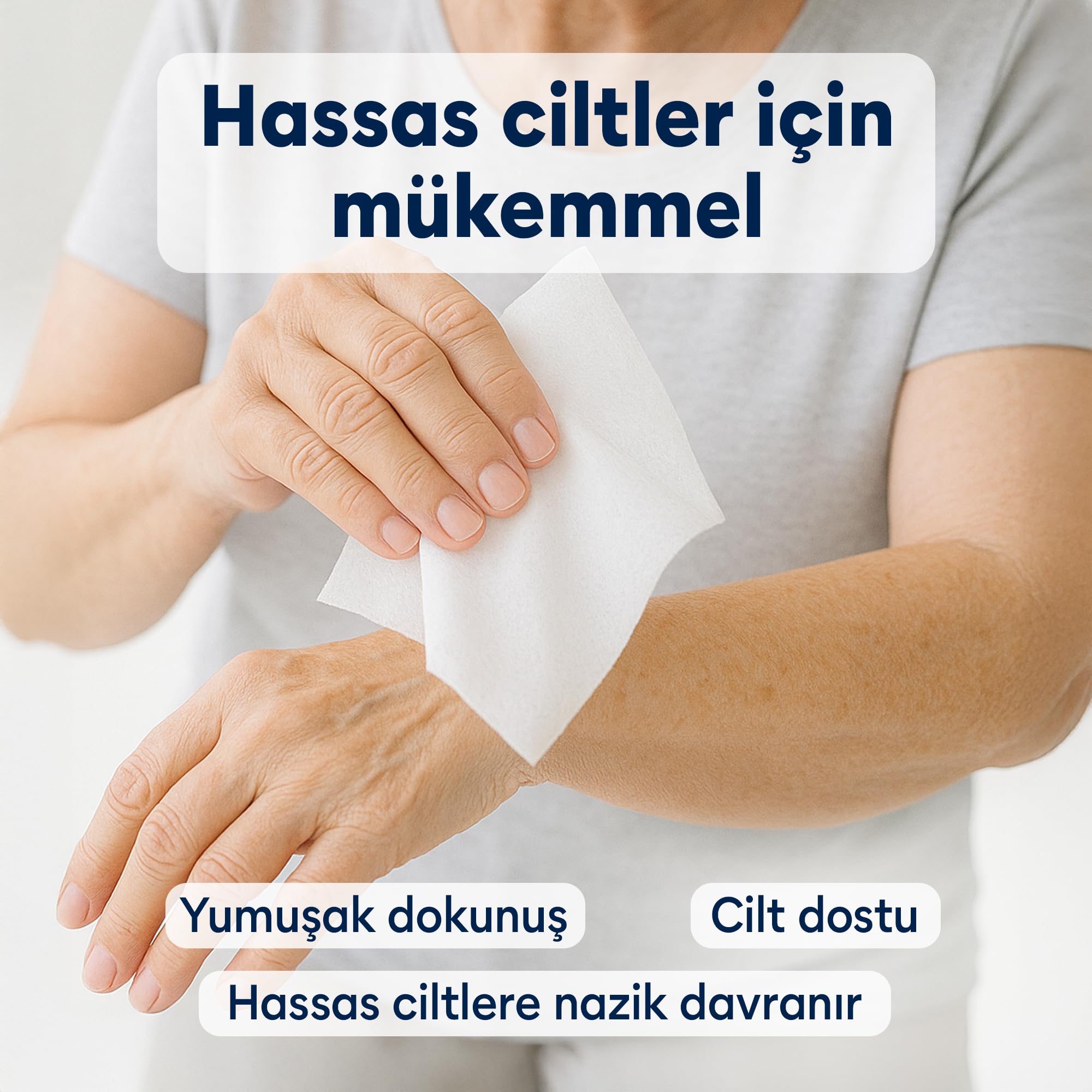 Papilion Yetişkinler İçin Vücut Temizleme Mendilleri, Ekstra Büyük Boy Tek Kullanımlık Yıkama Bezleri,Durulama Gerektirmeyen Temizlik, Yaşlı Bakımı, Yatak Banyosu, İdrar Kaçırma Bakımı İçin, 50 Adet