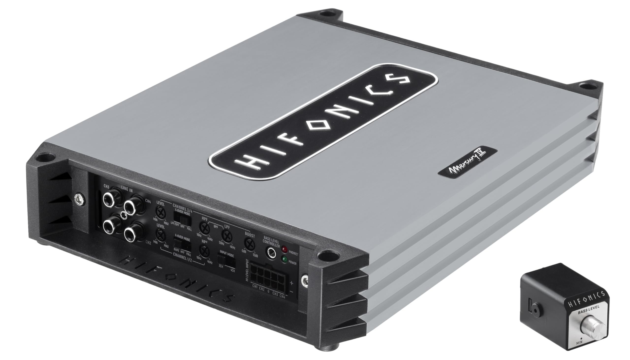 Hifonics Mercury 4v2 - Class A/B Analog 4-Kanal Compact Verstärker mit 500W RMS