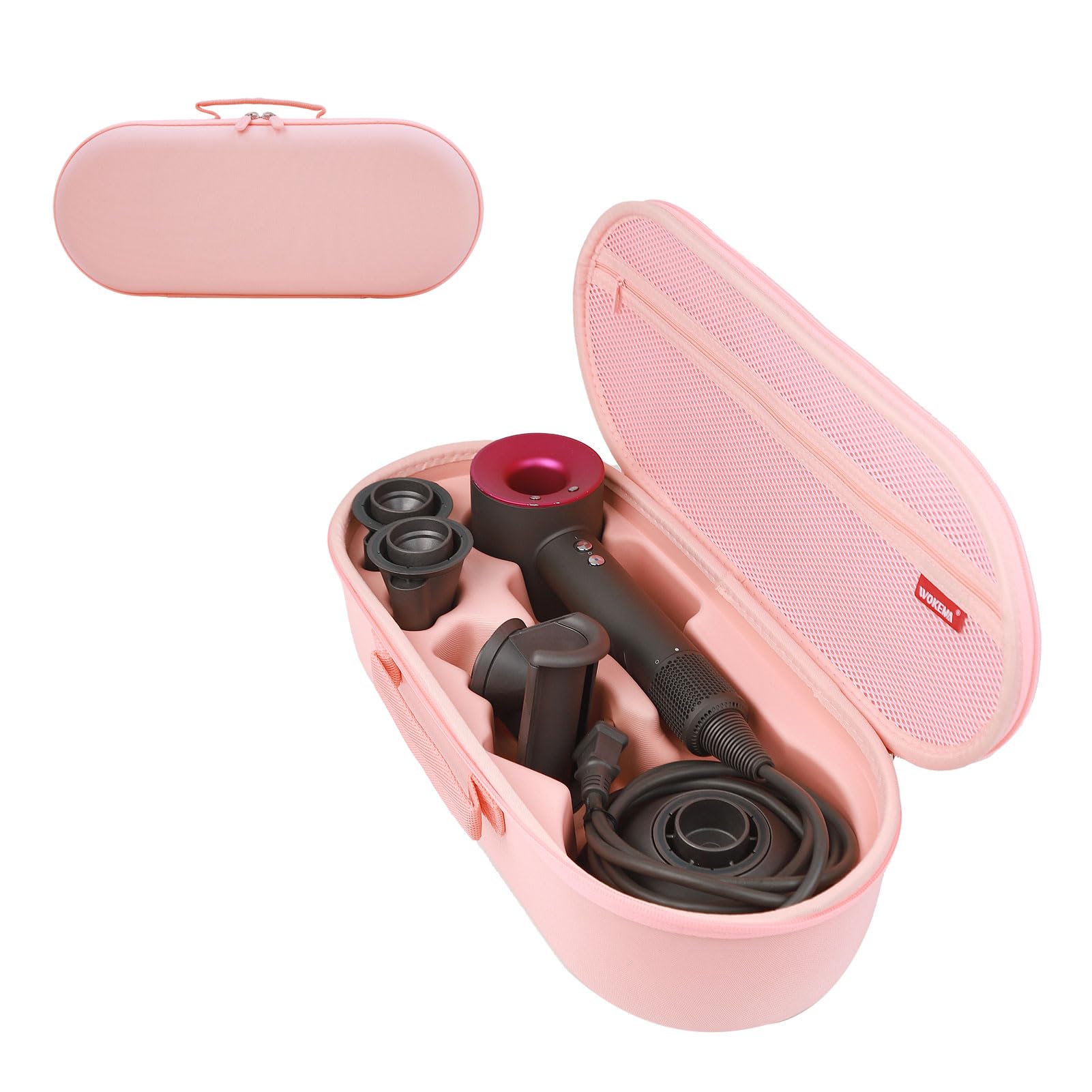 WOKEMA LOVE Hard Protective&Presentation Laifen Hair Dryer Only (Carrying) Travel Case Storage Bag Holder for Laifen Hair dryer (2Way Zipper, Peachy