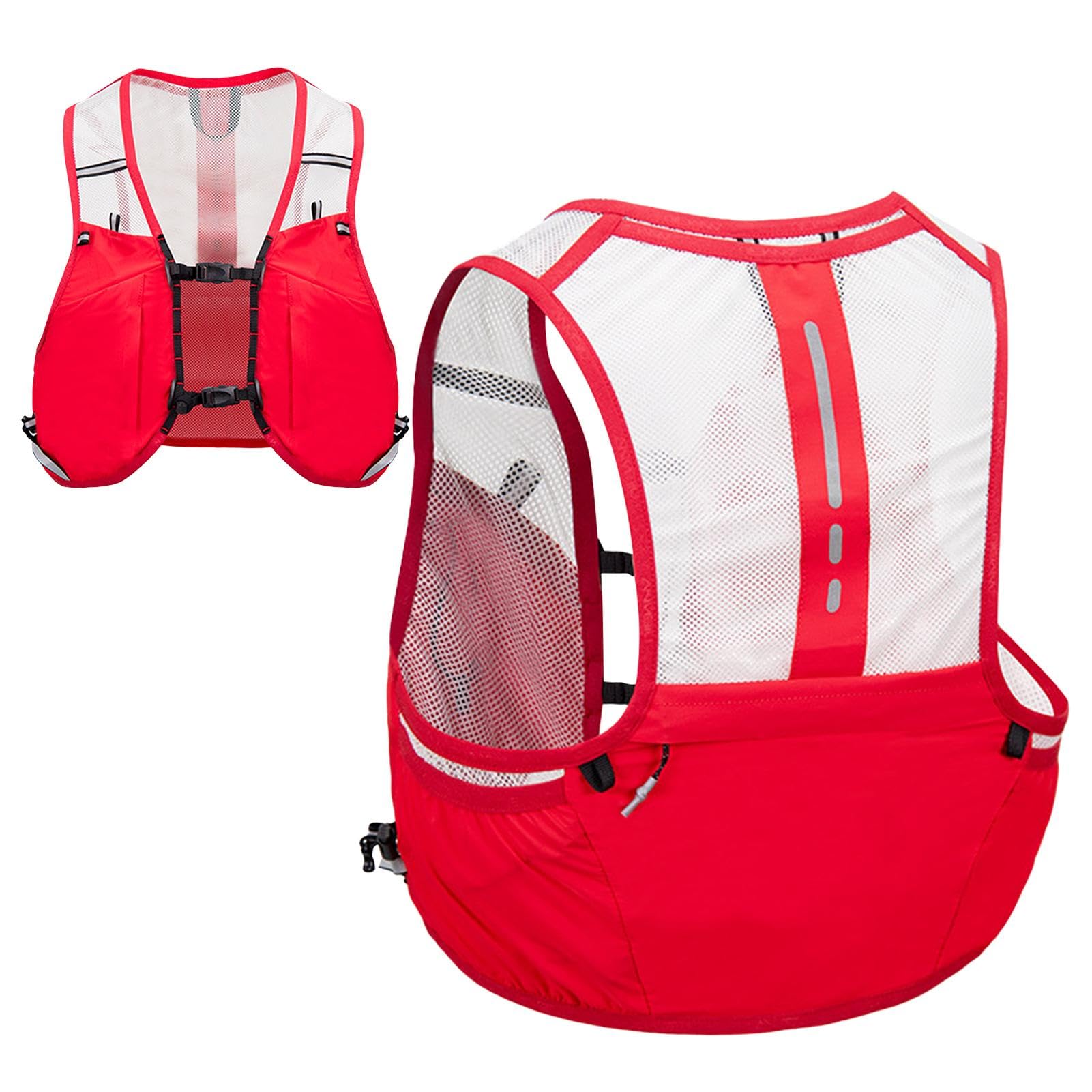 Running Hydration Vest Rucksack | Trinkrucksack Funktionelle Laufweste | Laufrucksäcke Trinkrucksack | Spritzwassergeschützte Trinkweste zum Laufen, Radfahren, Wandern