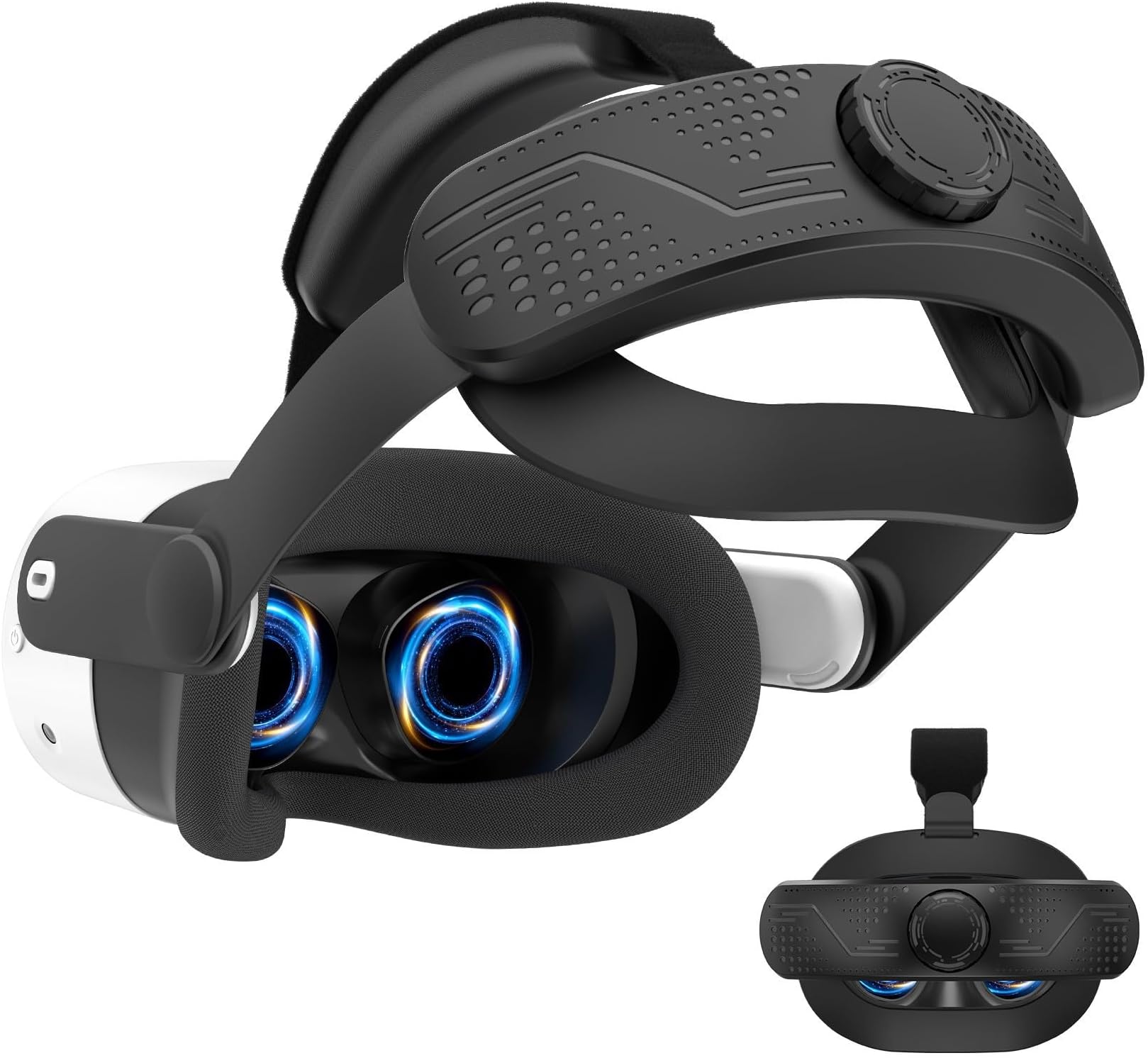 Adjustable Head Strap for Meta VR Headset Made from ABS Material to Support Comfortable and Secure Long Session Wear (Black)