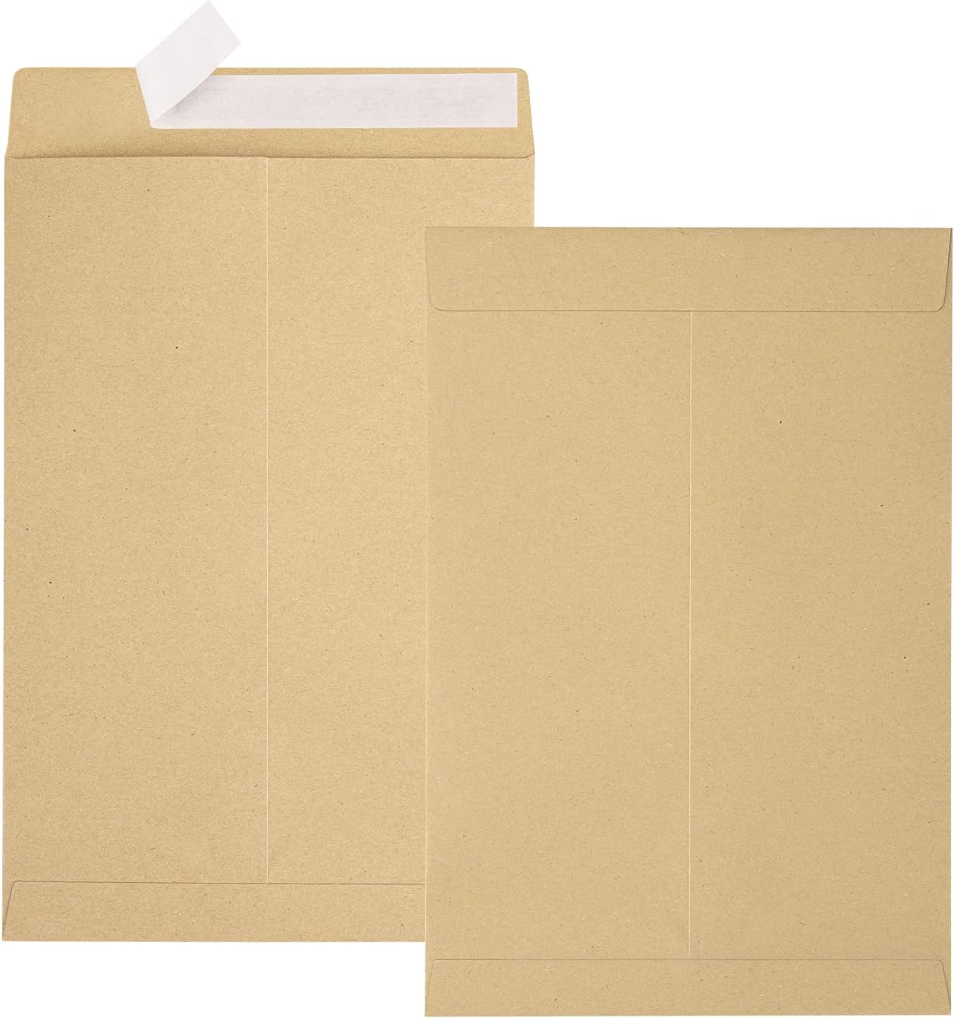 JEFURE 18 Pcs 9x12 Catalog Envelopes, Brown Kraft, Self