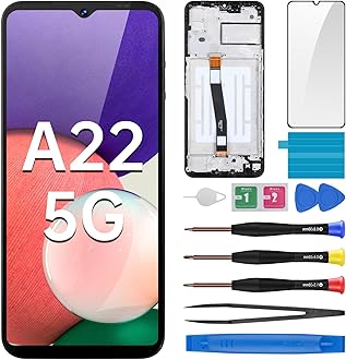 BESJMYT for Samsung Galaxy A22 5G Screen Replacement with Frame LCD Display Touch Digitizer Full Assembly Fix Glass with Repair Tools Kit A226B A226BR