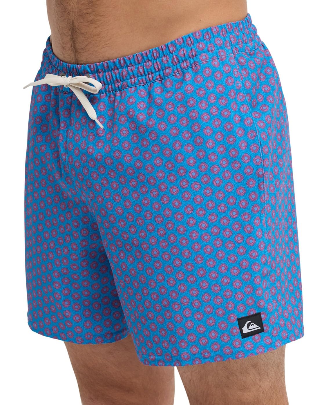 Quiksilver Stretch Printed Volley 16" - Short de Natación - Hombre - Azul.