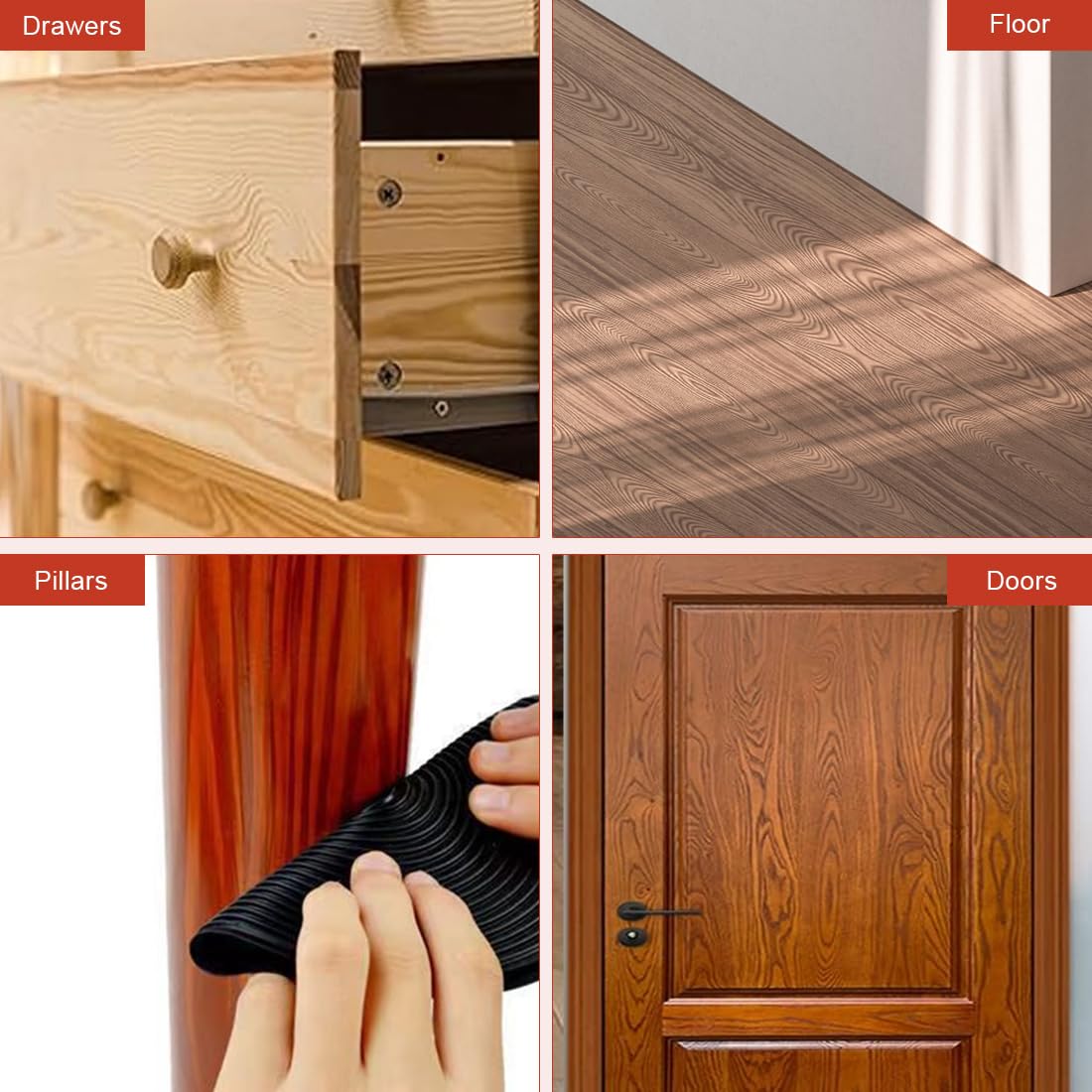 8 Pcs Outil de Grain de Bois en Caoutchoucpeigne en Caoutchouc Décor Faux Bois Grain à Effet Bois Rouleau Peinture Effet Bois Rouleau Imitation Bois Rouleau Effet Bois Peigne Faux Bois