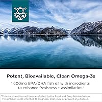 Vista 2 de Designs for Health OmegAvail Hi-Po - Suplemento de aceite de pescado TG (triglicérido) Omega-3, 1600 mg de EPA/DHA por porción con limón + vitamina