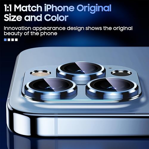 Vista 215 de Uyiton - Protector de lente de cámara de iPhone 13 Pro y 13 Pro Max, fuerte absorción, protección anticaídas, cubierta de cámara trasera, vidrio