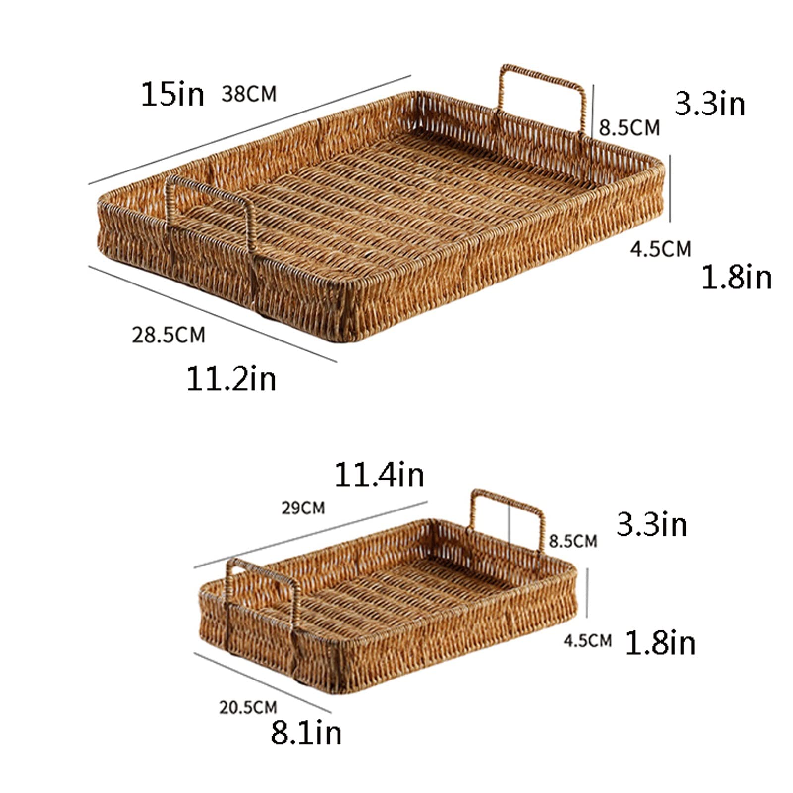 Foodservice Vassoio Vassoio for Serving Vassoio con Vassoio Maniglia Vassoio Multiuso per Feste, Tavolo, Cucina (Size : A)