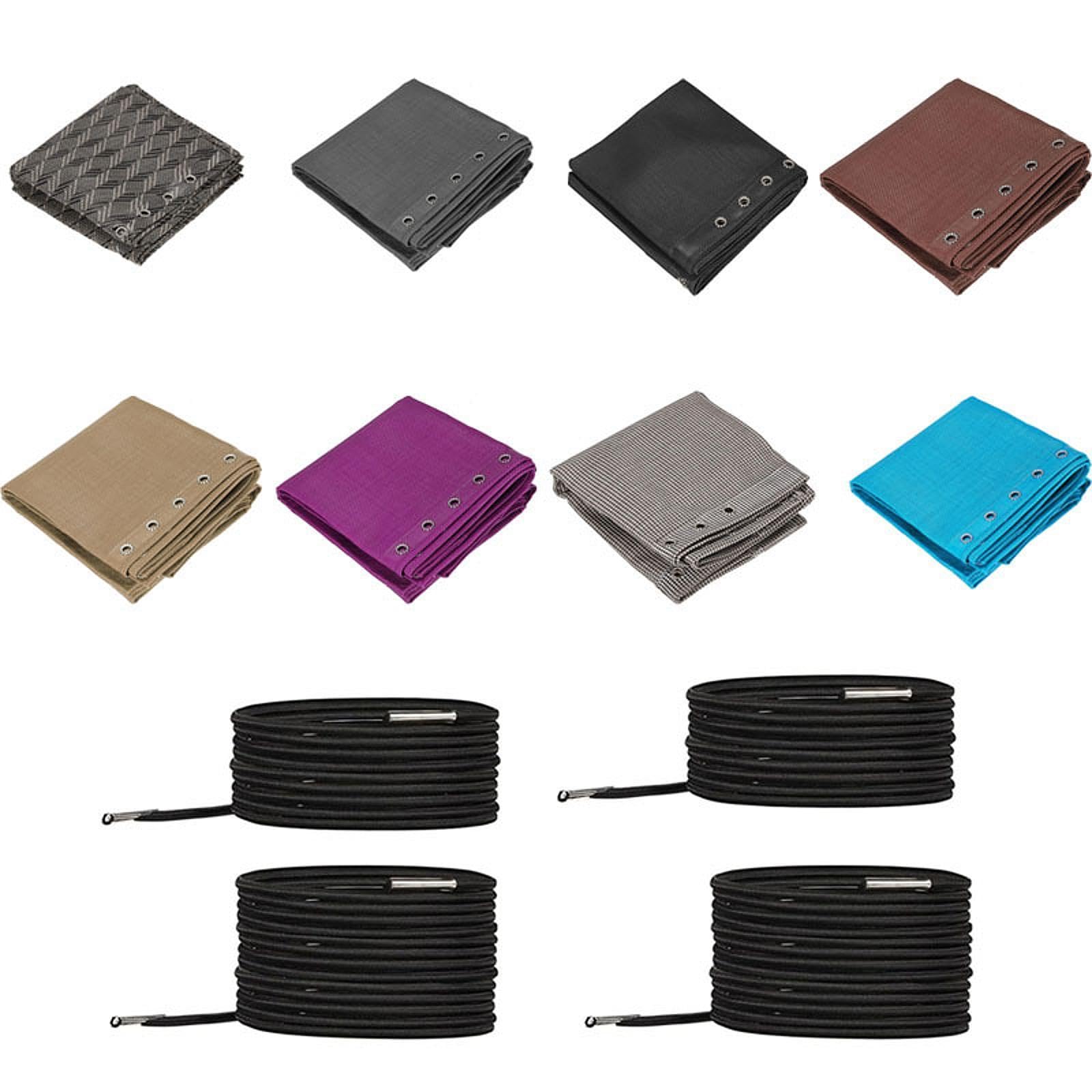 KESOTO 5 Pezzi di Tessuto di Ricambio per Lettino Prendisole da Giardino, di Copertura Universale Traspirante in Rete, Resistente, con Ganci in Metallo, Beige