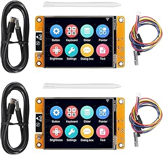 AITRIP 2 Pack ESP32 Development Board ESP32-2432S028R WiFi Bluetooth 2.8 Inch 240X320 Smart Display TFT Module Touch Screen for Arduino