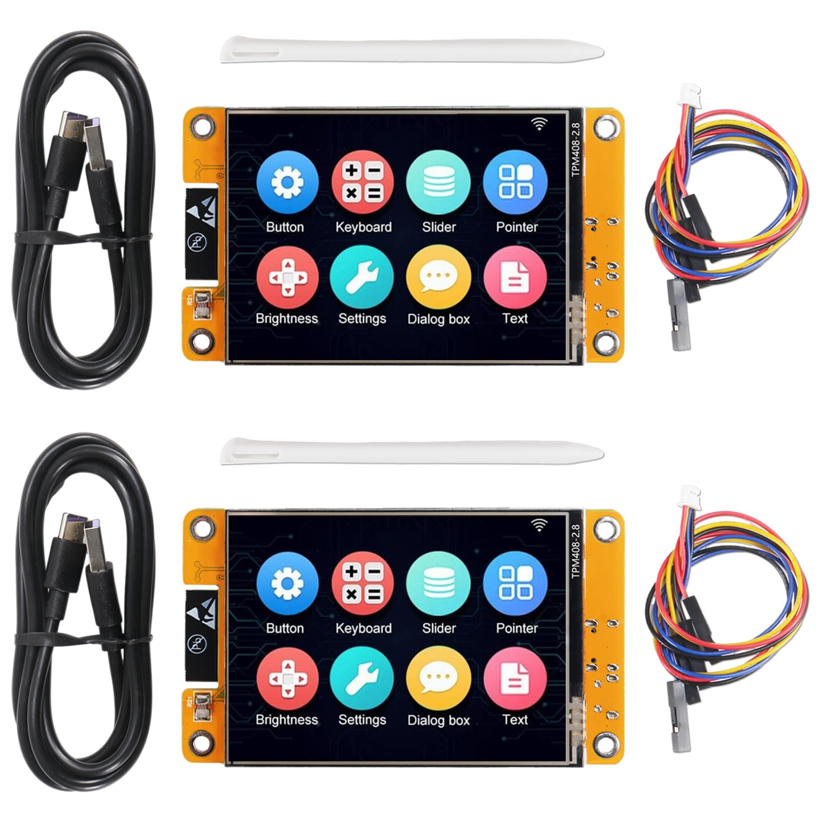 AITRIP 2 Pack ESP32 Development Board ESP32-2432S028R WiFi Bluetooth 2.8 Inch 240X320 Smart Display TFT Module Touch Screen for Arduino