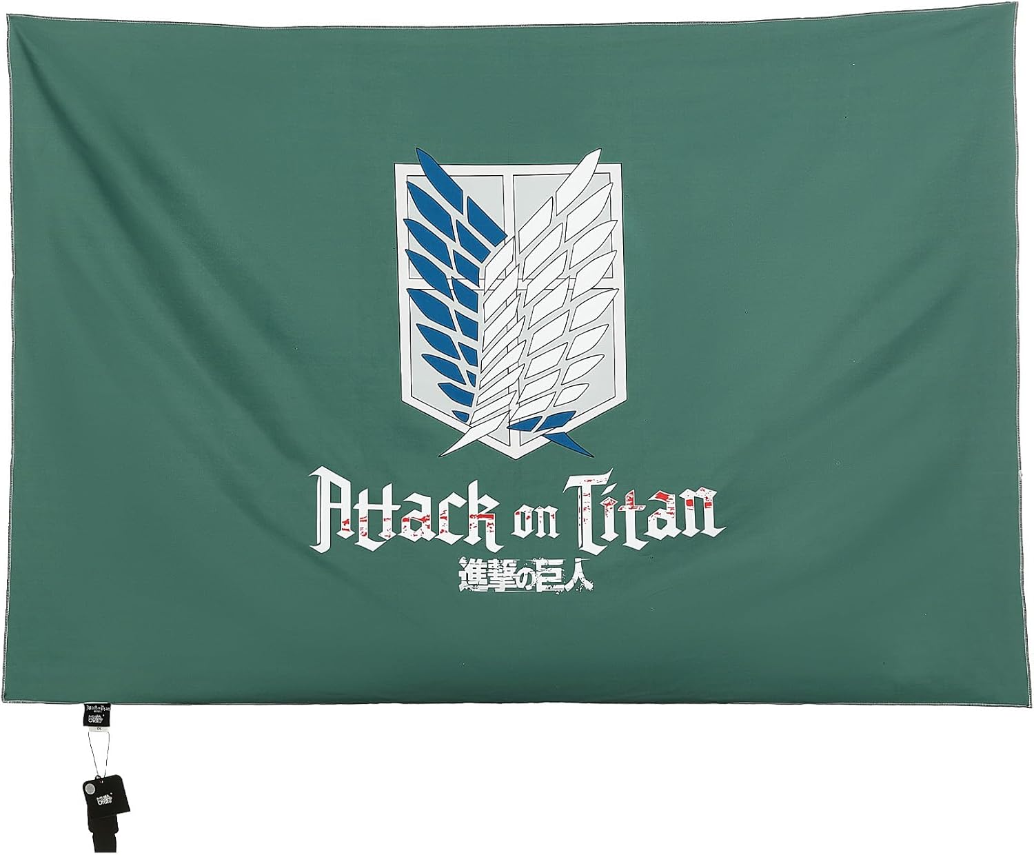 Micotaku Attack on Titan Scouting Legion Tapestry 40x60 Inch - Official Licensed Polyester/Cotton Anime Wall Decor, Green
